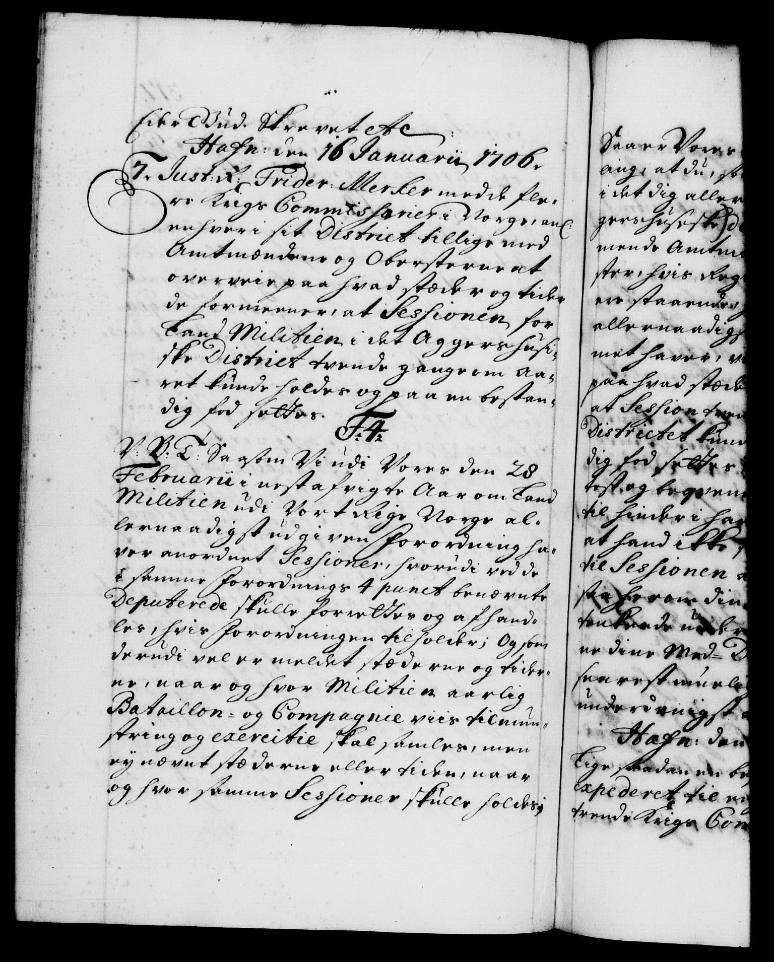 Danske Kanselli 1572-1799, AV/RA-EA-3023/F/Fc/Fca/Fcab/L0017: Norske tegnelser, 1704-1706, p. 317b
