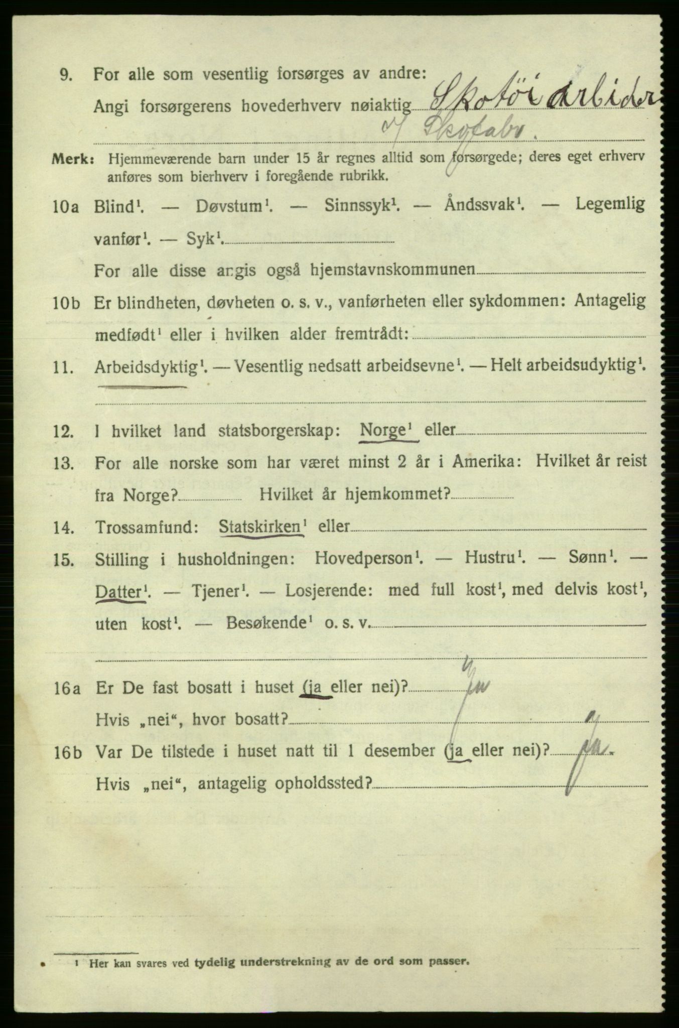 SAO, 1920 census for Fredrikshald, 1920, p. 16488