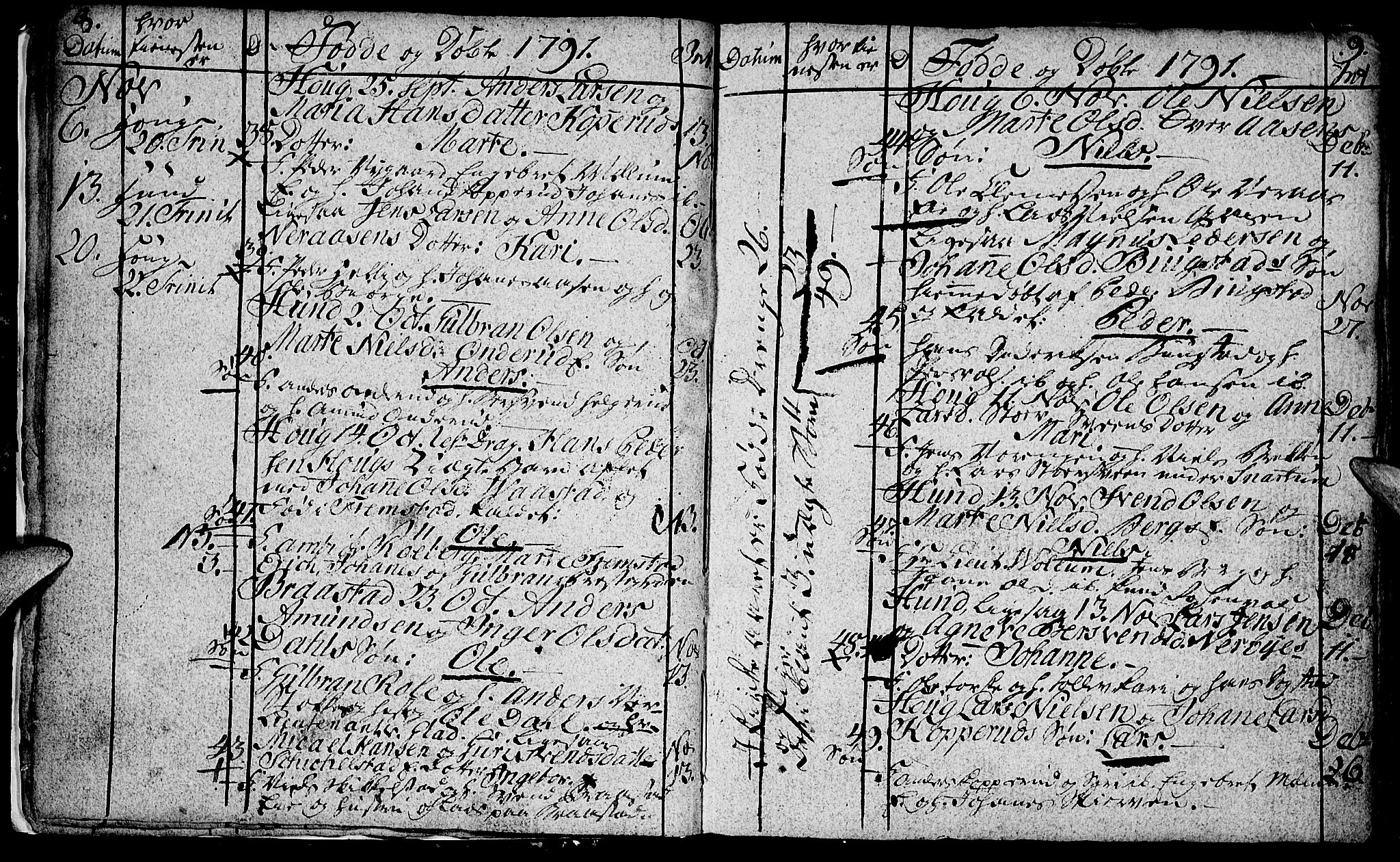Vardal prestekontor, AV/SAH-PREST-100/H/Ha/Hab/L0002: Parish register (copy) no. 2, 1790-1803, p. 8-9