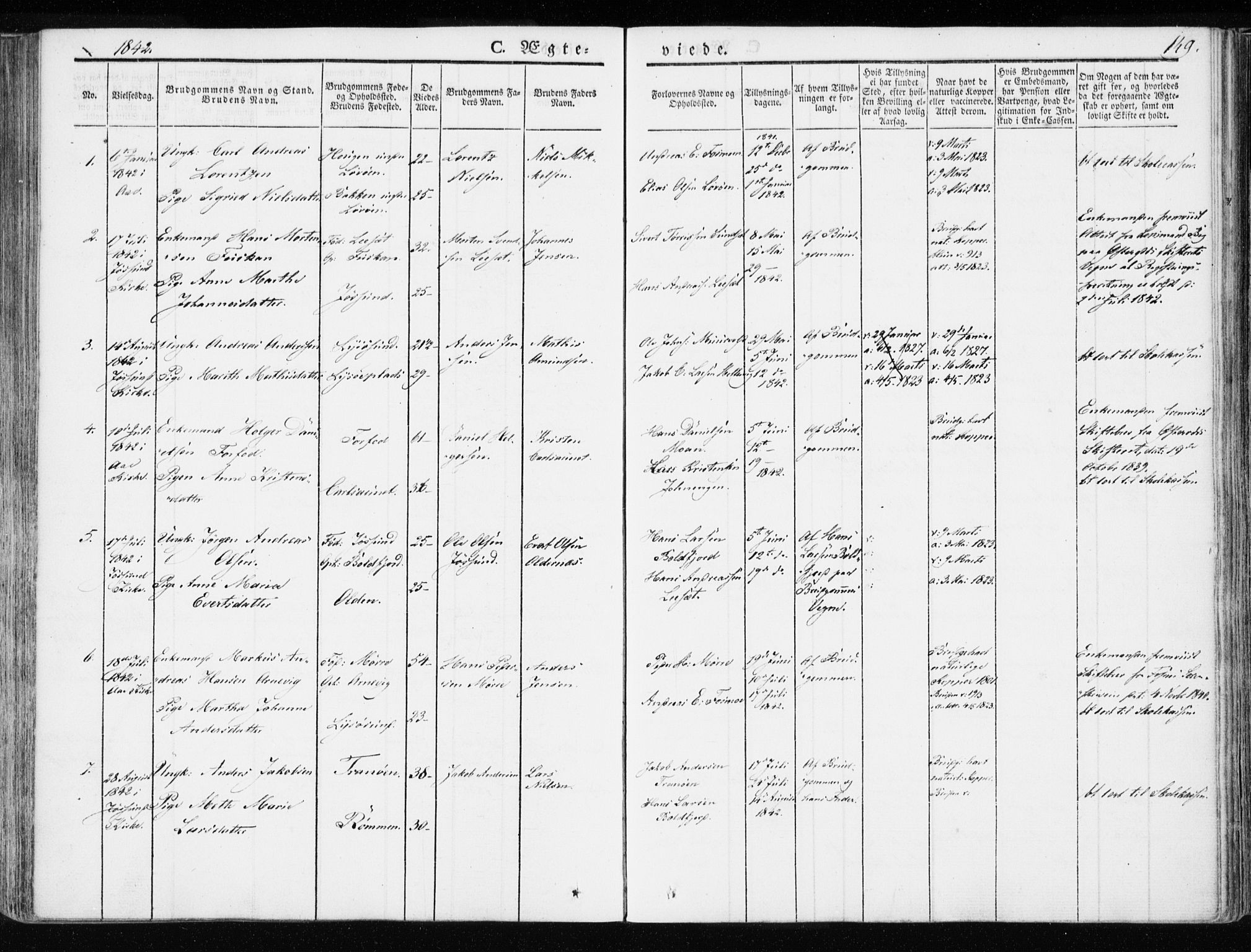 Ministerialprotokoller, klokkerbøker og fødselsregistre - Sør-Trøndelag, SAT/A-1456/655/L0676: Parish register (official) no. 655A05, 1830-1847, p. 149