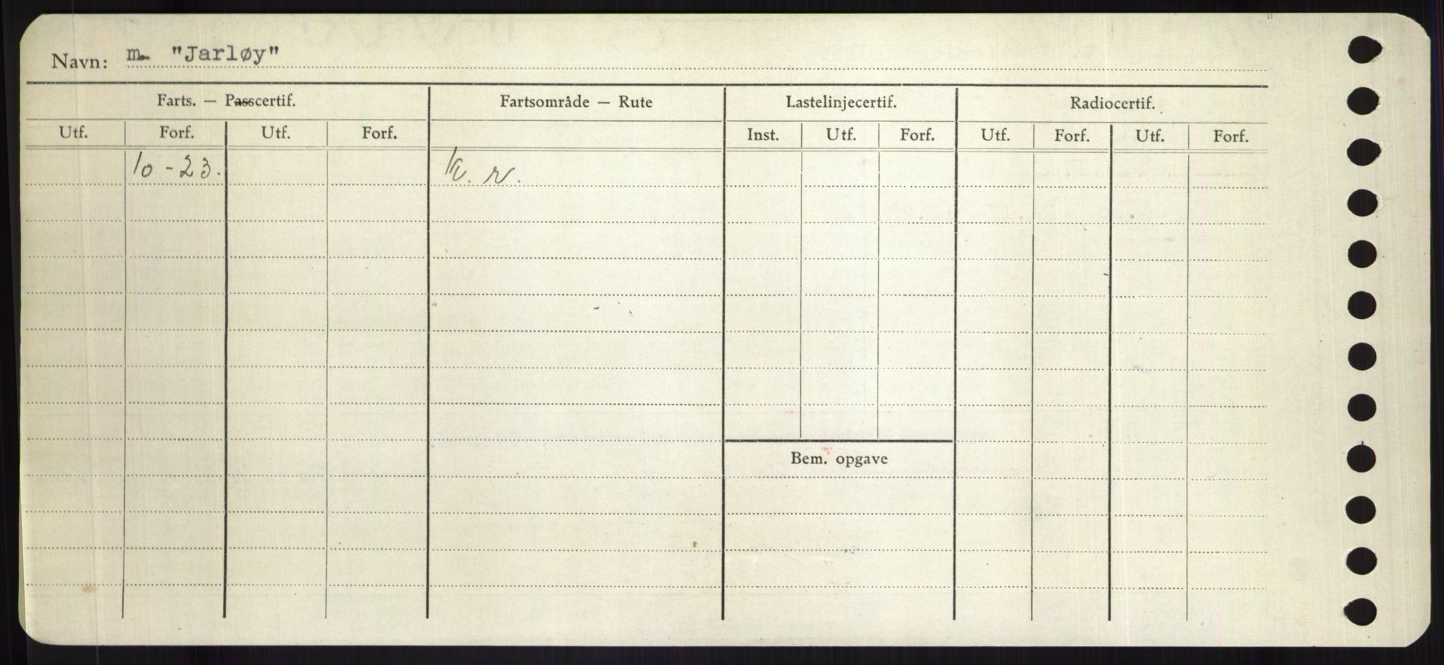 Sjøfartsdirektoratet med forløpere, Skipsmålingen, RA/S-1627/H/Hd/L0019: Fartøy, J, p. 256