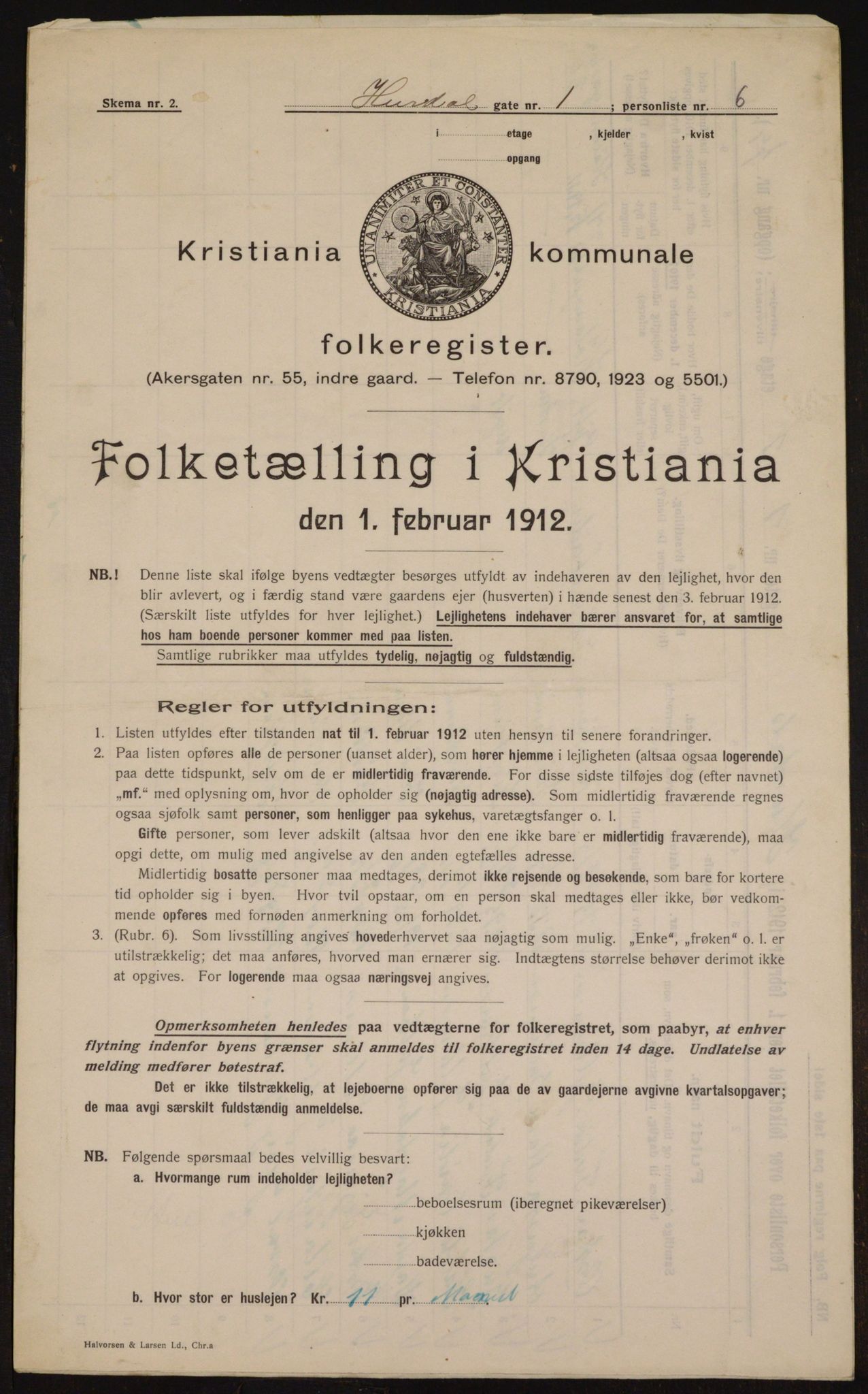 OBA, Municipal Census 1912 for Kristiania, 1912, p. 42617