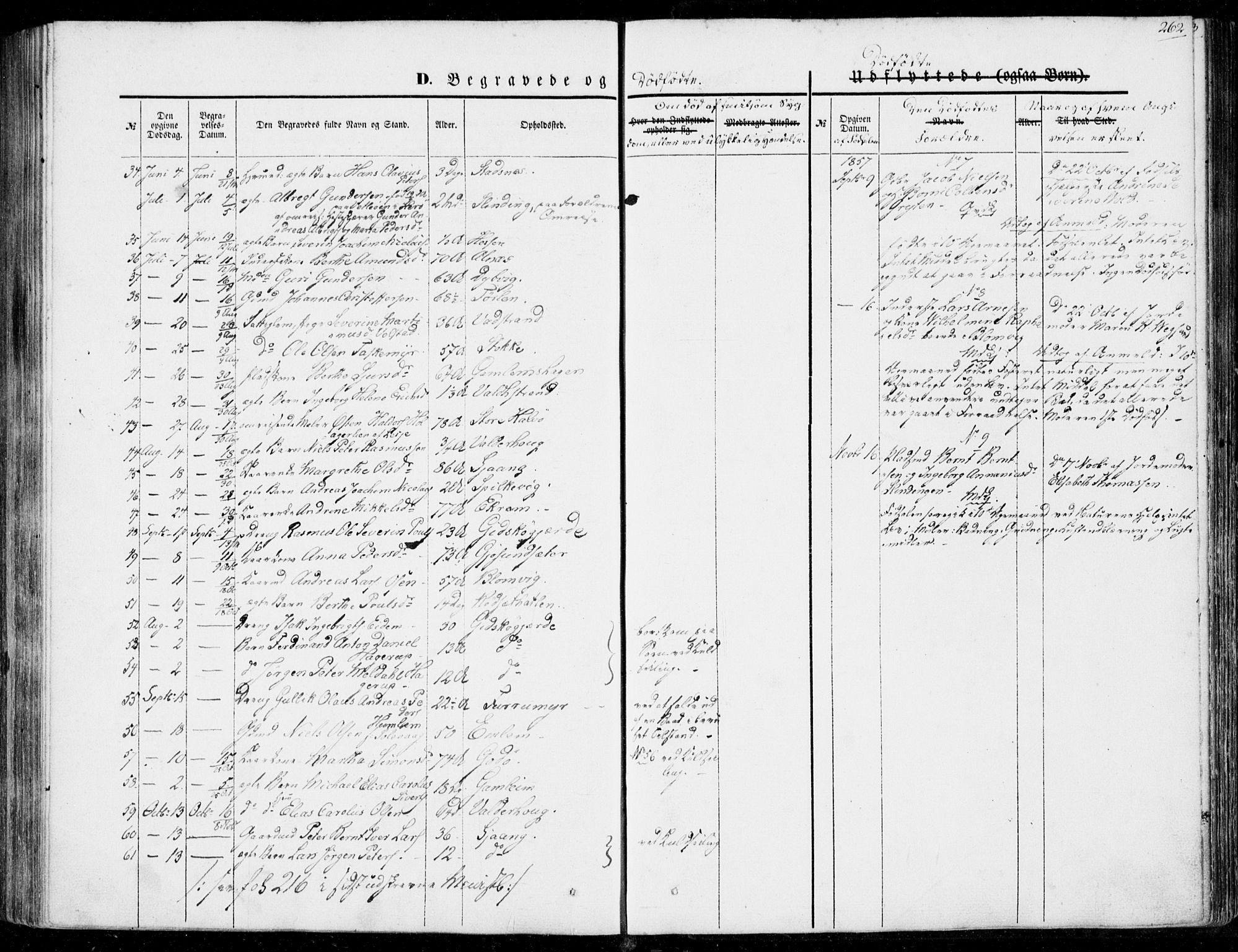 Ministerialprotokoller, klokkerbøker og fødselsregistre - Møre og Romsdal, AV/SAT-A-1454/528/L0397: Parish register (official) no. 528A08, 1848-1858, p. 262