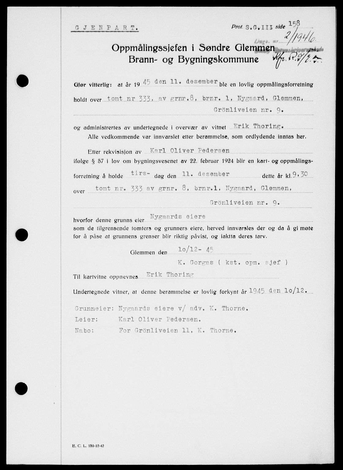 Onsøy sorenskriveri, SAO/A-10474/G/Ga/Gab/L0015: Mortgage book no. II A-15, 1945-1946, Diary no: : 2/1946