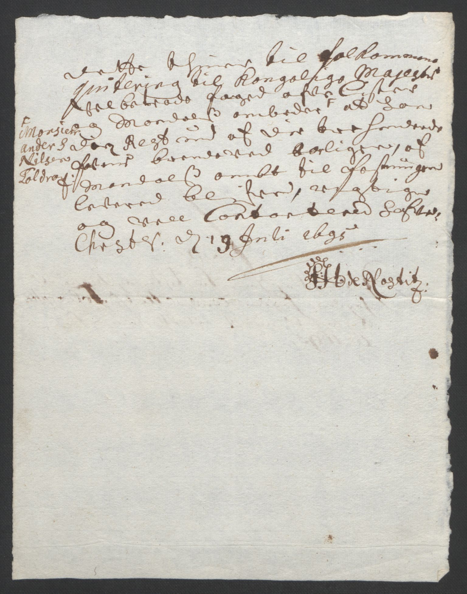 Rentekammeret inntil 1814, Reviderte regnskaper, Fogderegnskap, AV/RA-EA-4092/R43/L2545: Fogderegnskap Lista og Mandal, 1694-1695, p. 308