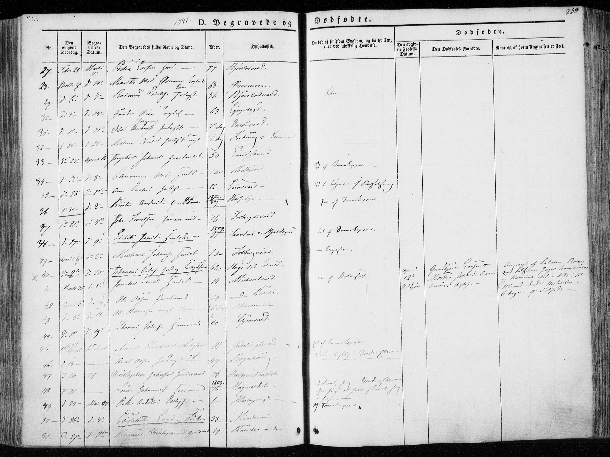 Ministerialprotokoller, klokkerbøker og fødselsregistre - Nord-Trøndelag, SAT/A-1458/723/L0239: Parish register (official) no. 723A08, 1841-1851, p. 259