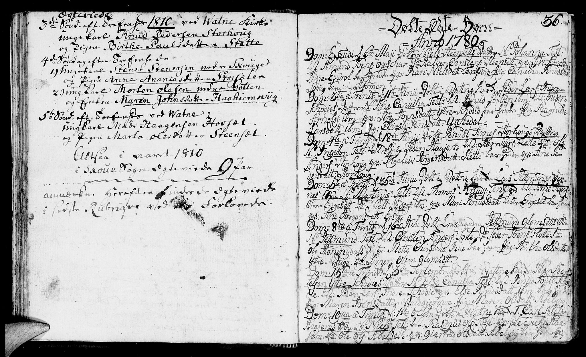 Ministerialprotokoller, klokkerbøker og fødselsregistre - Møre og Romsdal, SAT/A-1454/524/L0350: Parish register (official) no. 524A02, 1780-1817, p. 36