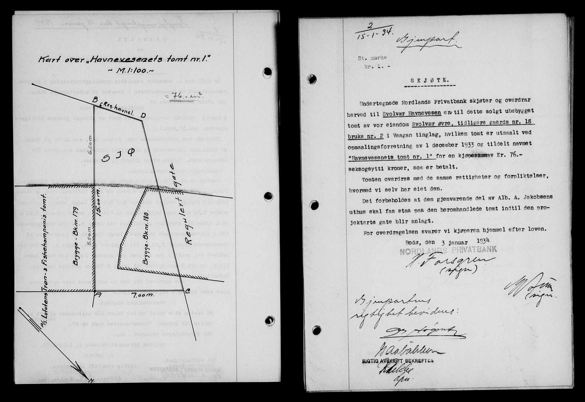 Lofoten sorenskriveri, SAT/A-0017/1/2/2C/L0029b: Mortgage book no. 29b, 1934-1934, Deed date: 15.01.1934