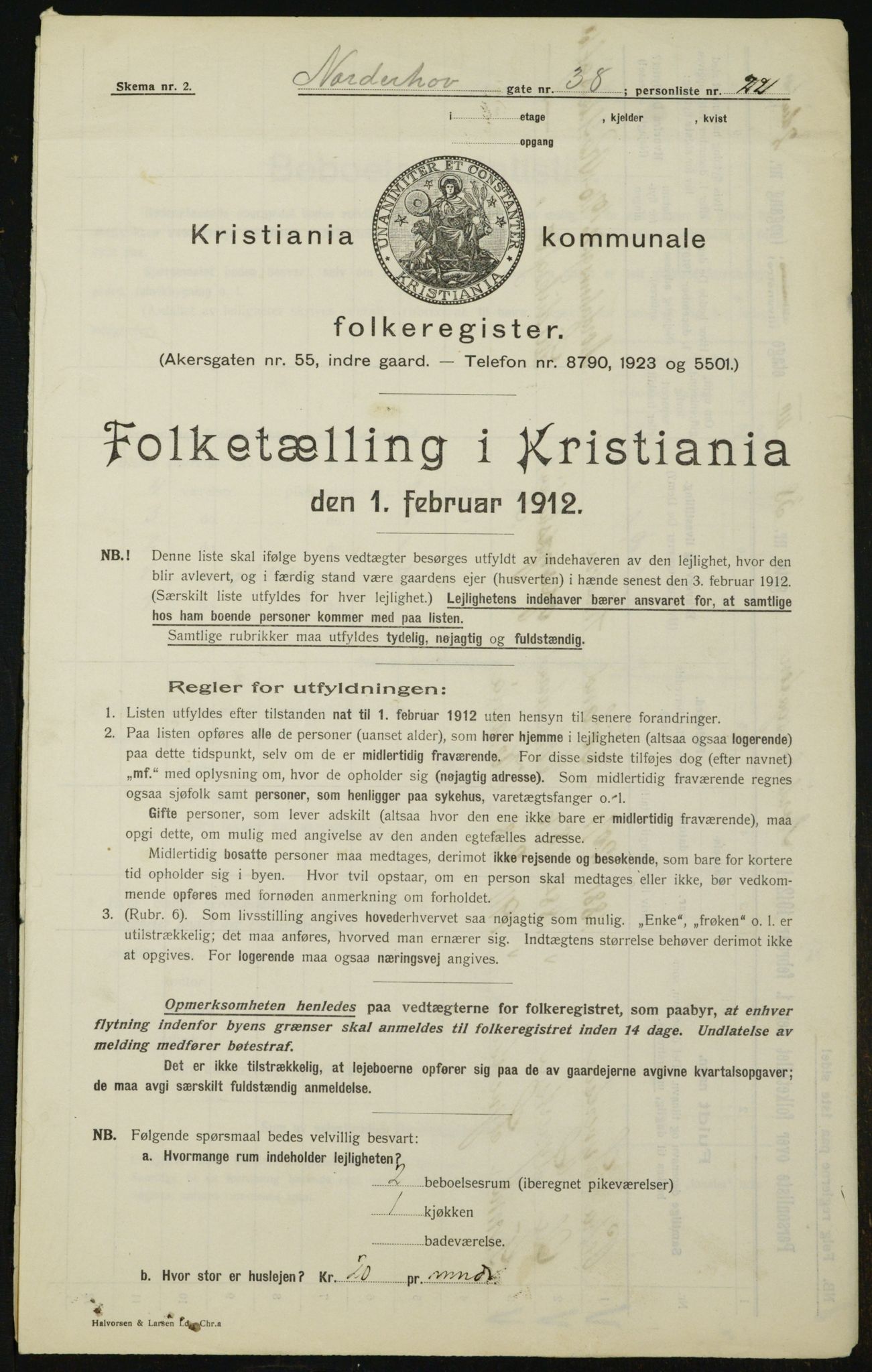 OBA, Municipal Census 1912 for Kristiania, 1912, p. 73680