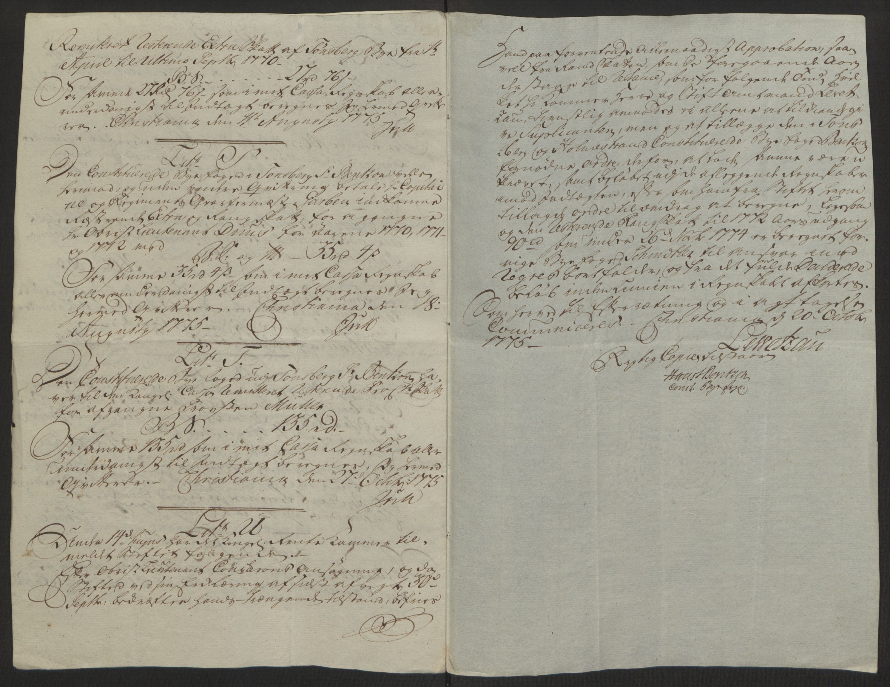 Rentekammeret inntil 1814, Reviderte regnskaper, Byregnskaper, AV/RA-EA-4066/R/Rh/L0162/0001: [H4] Kontribusjonsregnskap / Ekstraskatt, Tønsberg, 1762-1772, p. 531