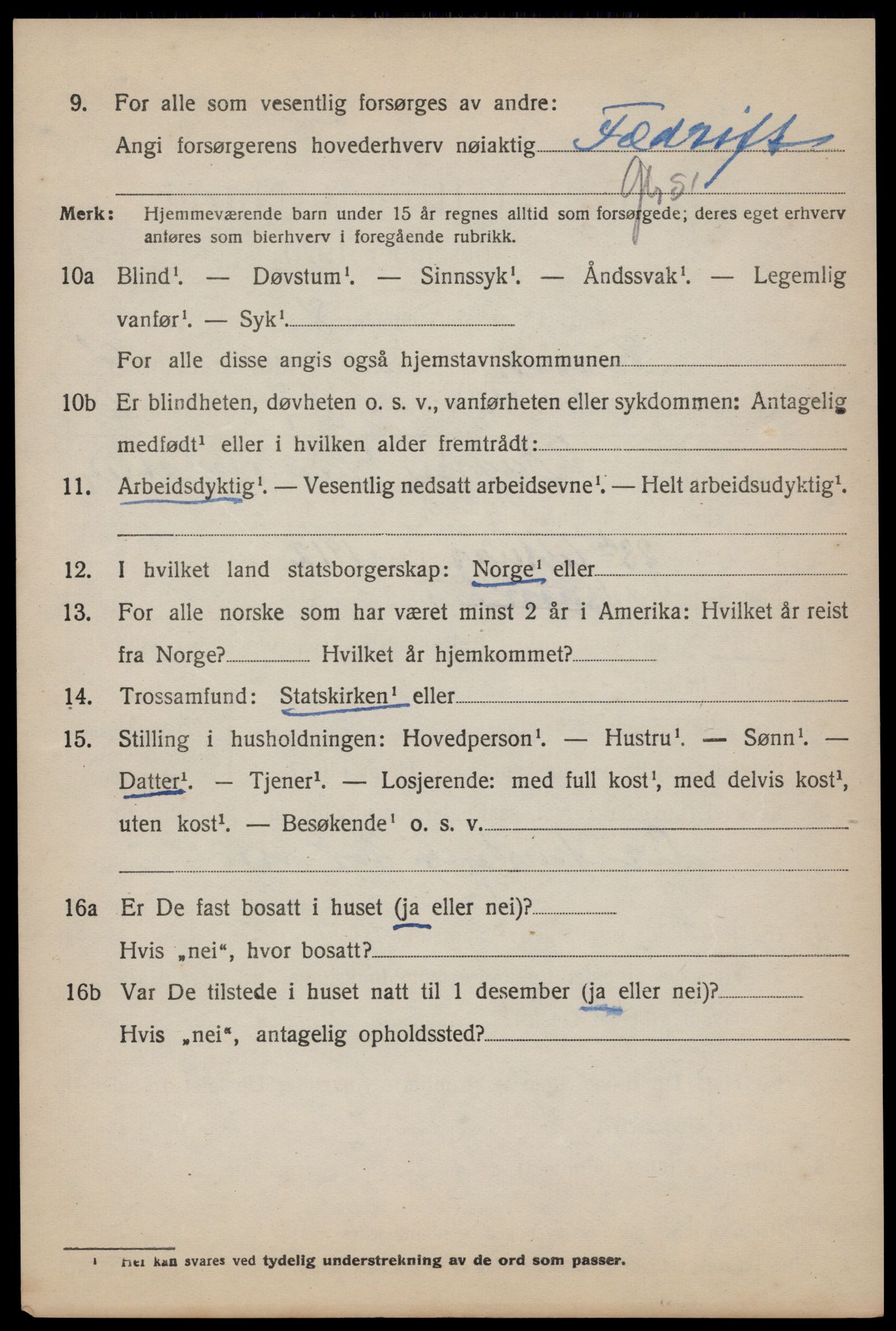 SAST, 1920 census for Forsand, 1920, p. 3972