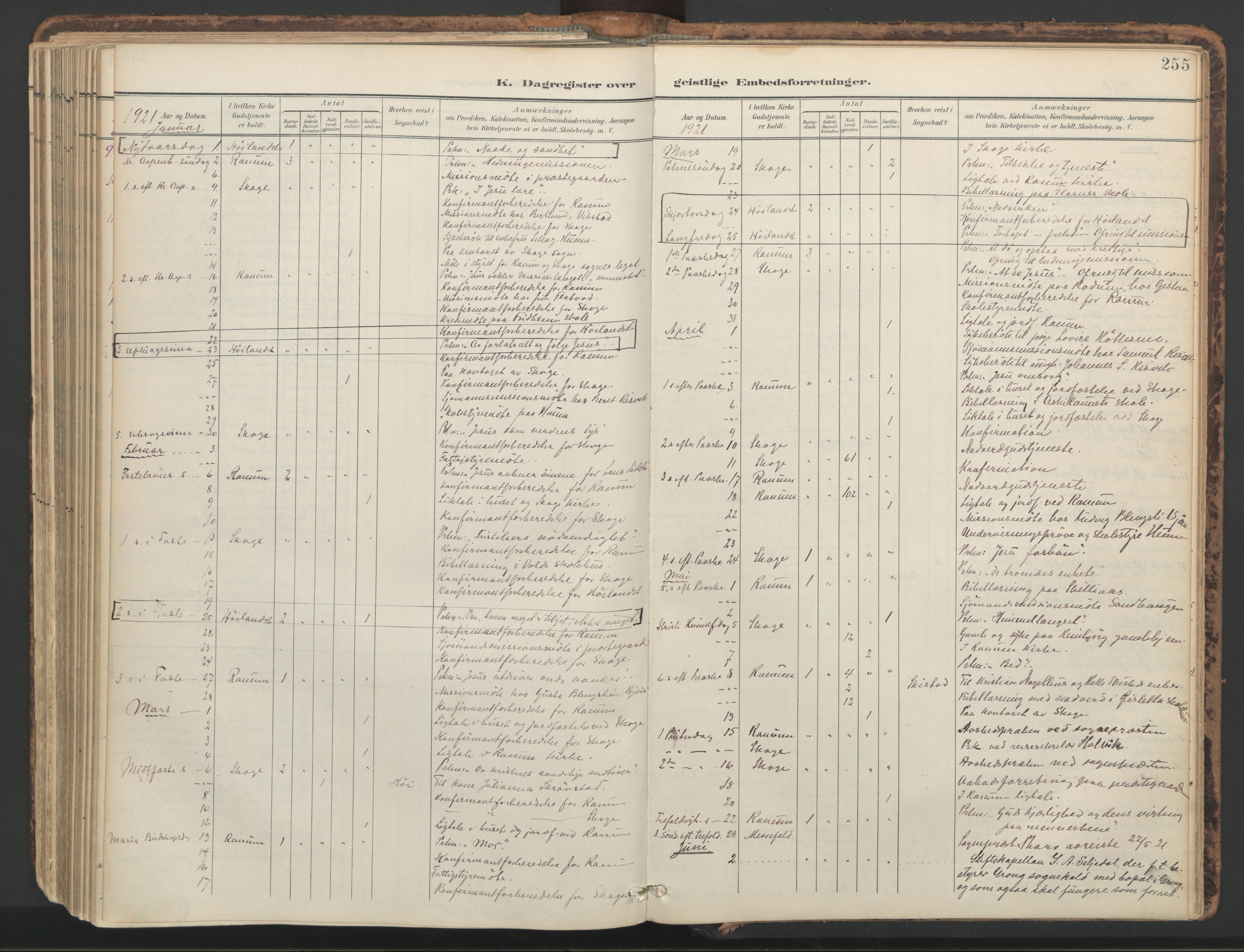 Ministerialprotokoller, klokkerbøker og fødselsregistre - Nord-Trøndelag, SAT/A-1458/764/L0556: Parish register (official) no. 764A11, 1897-1924, p. 255