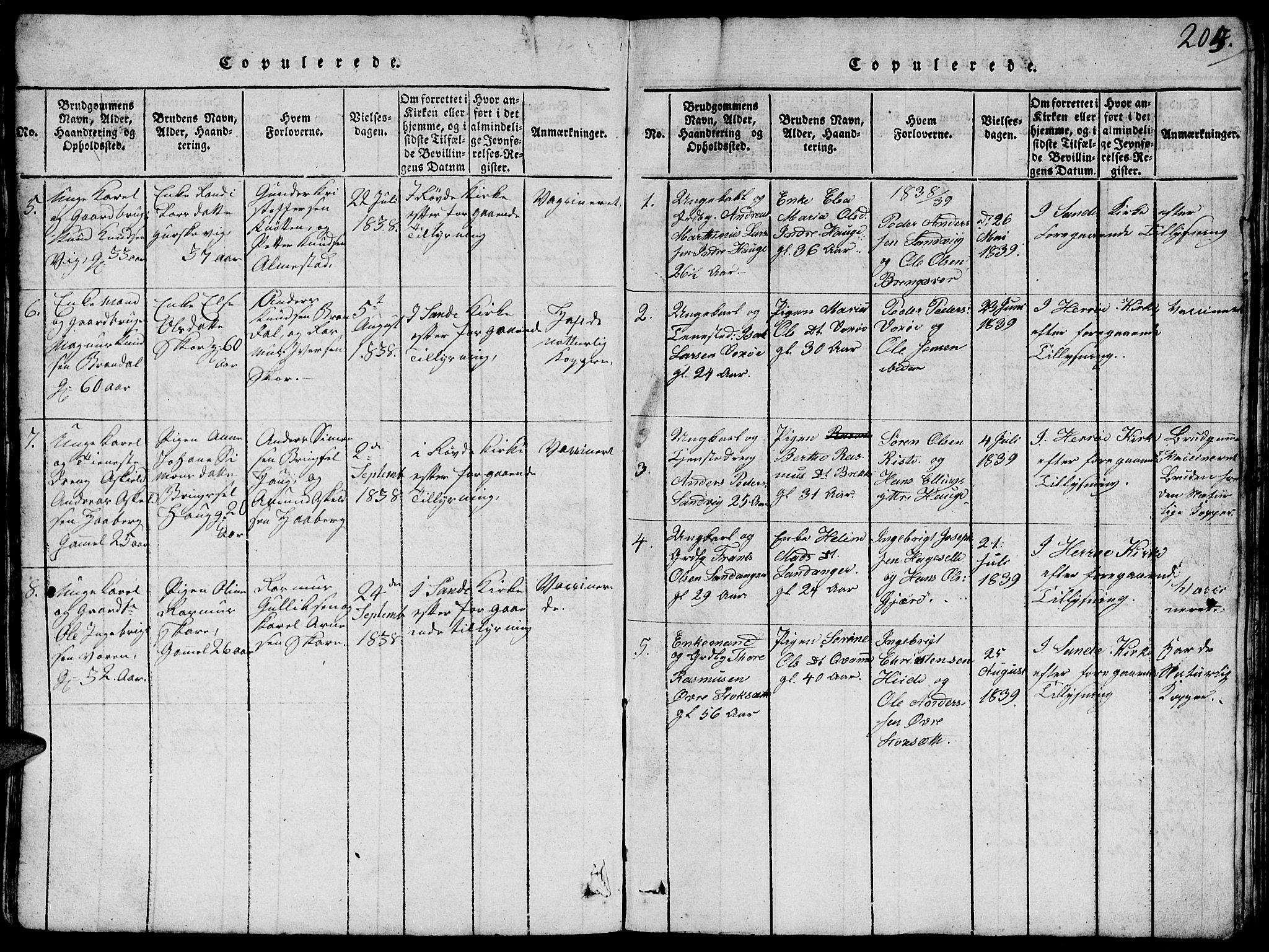 Ministerialprotokoller, klokkerbøker og fødselsregistre - Møre og Romsdal, SAT/A-1454/503/L0046: Parish register (copy) no. 503C01, 1816-1842, p. 205