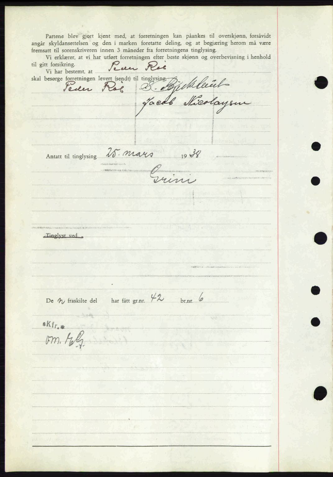 Bamble sorenskriveri, AV/SAKO-A-214/G/Ga/Gag/L0002: Mortgage book no. A-2, 1937-1938, Diary no: : 263/1938