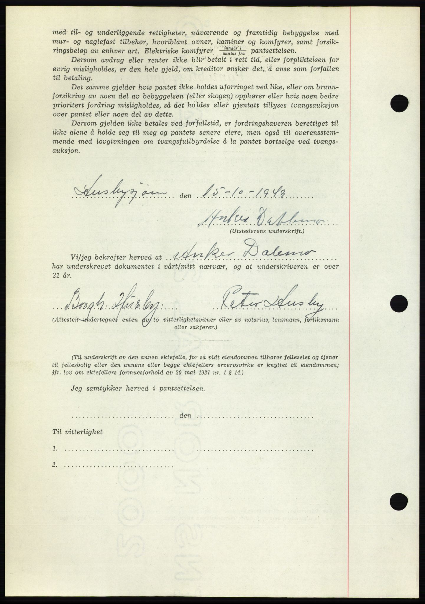 Fosen sorenskriveri, AV/SAT-A-1107/1/2/2C: Mortgage book no. B, 1948-1950, Diary no: : 1644/1949