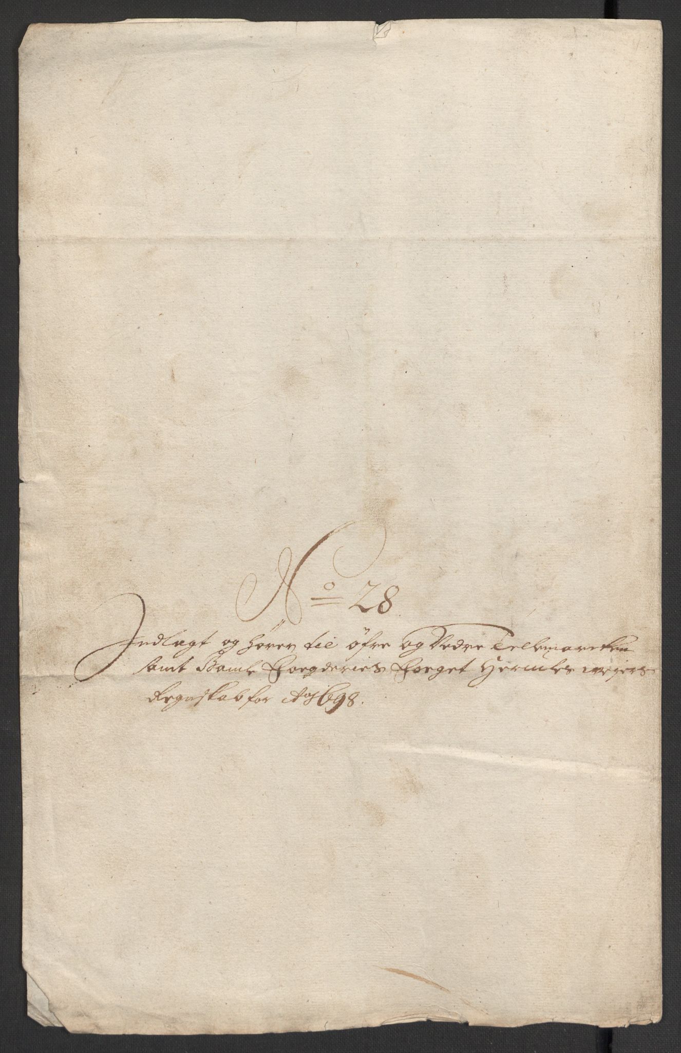 Rentekammeret inntil 1814, Reviderte regnskaper, Fogderegnskap, AV/RA-EA-4092/R36/L2099: Fogderegnskap Øvre og Nedre Telemark og Bamble, 1698, p. 282