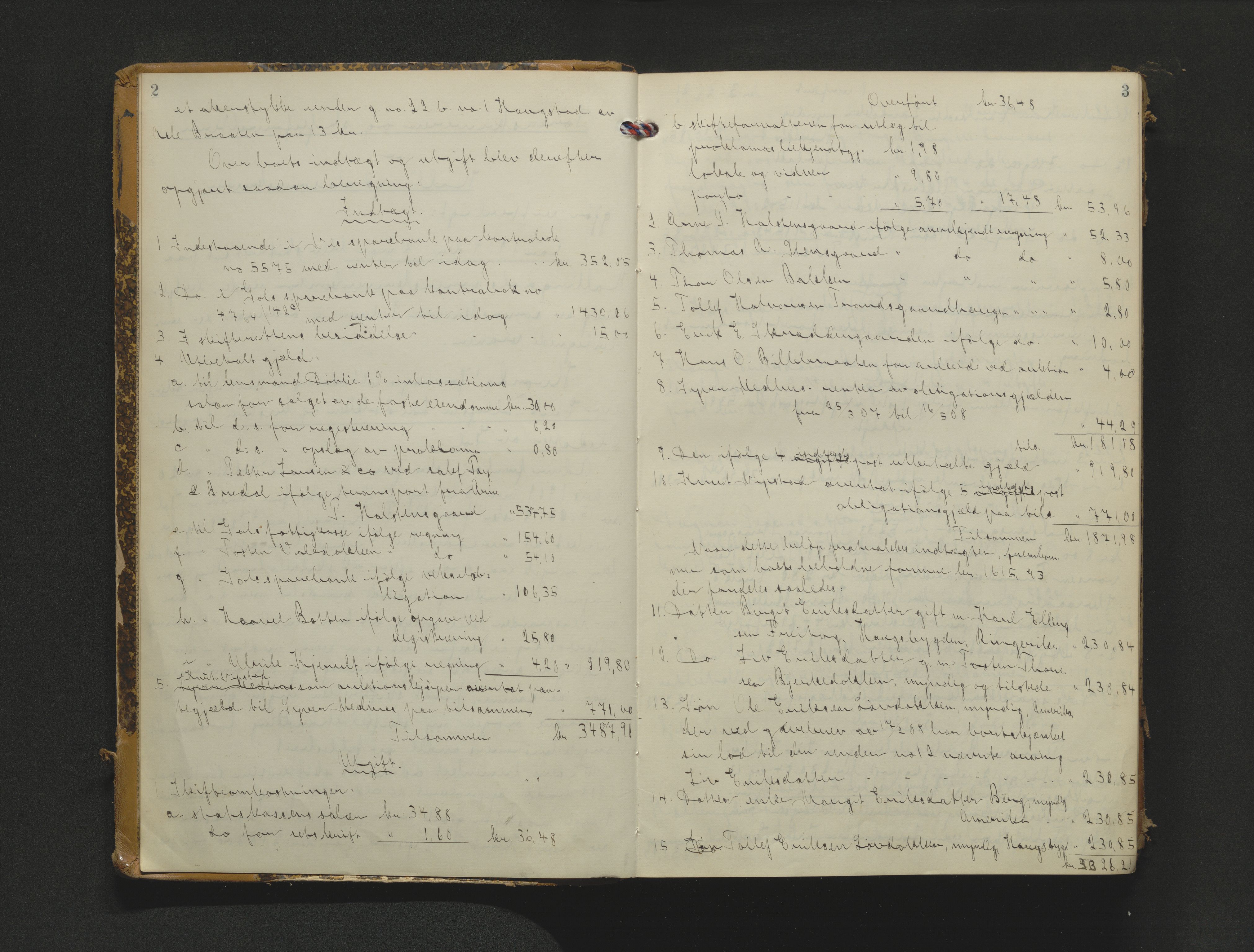 Hallingdal sorenskriveri, SAKO/A-121/H/Hb/Hbd/L0008: Skifteutlodningsprotokoll, 1909-1916, p. 2-3
