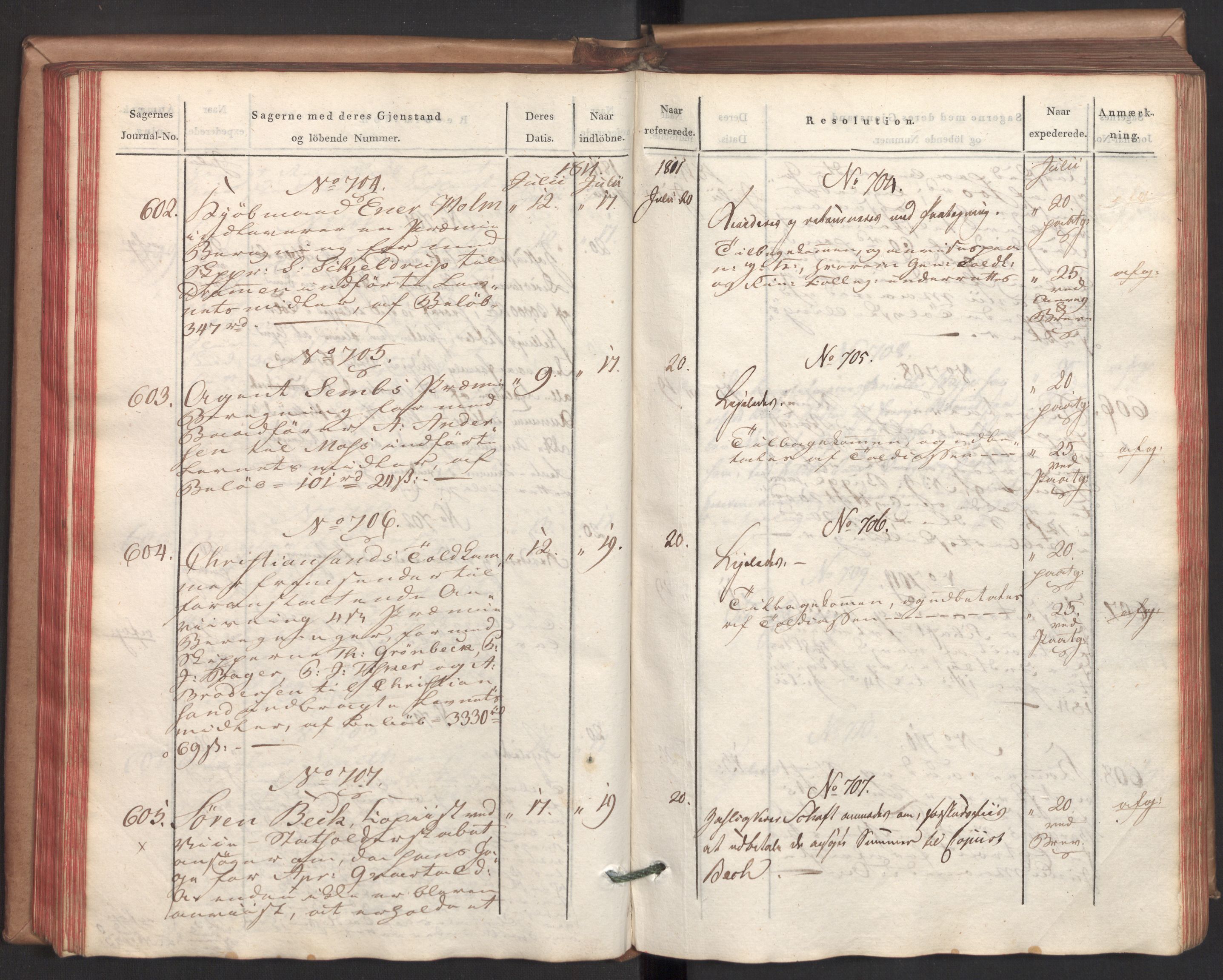 Stattholderembetet 1810-1814, 2. kontor (Kontor B), AV/RA-EA-5432/Ab/L0002: Referatprotokoll,  j.nr. 291-1001,  l.nr. 348-1179, 1811, p. 121