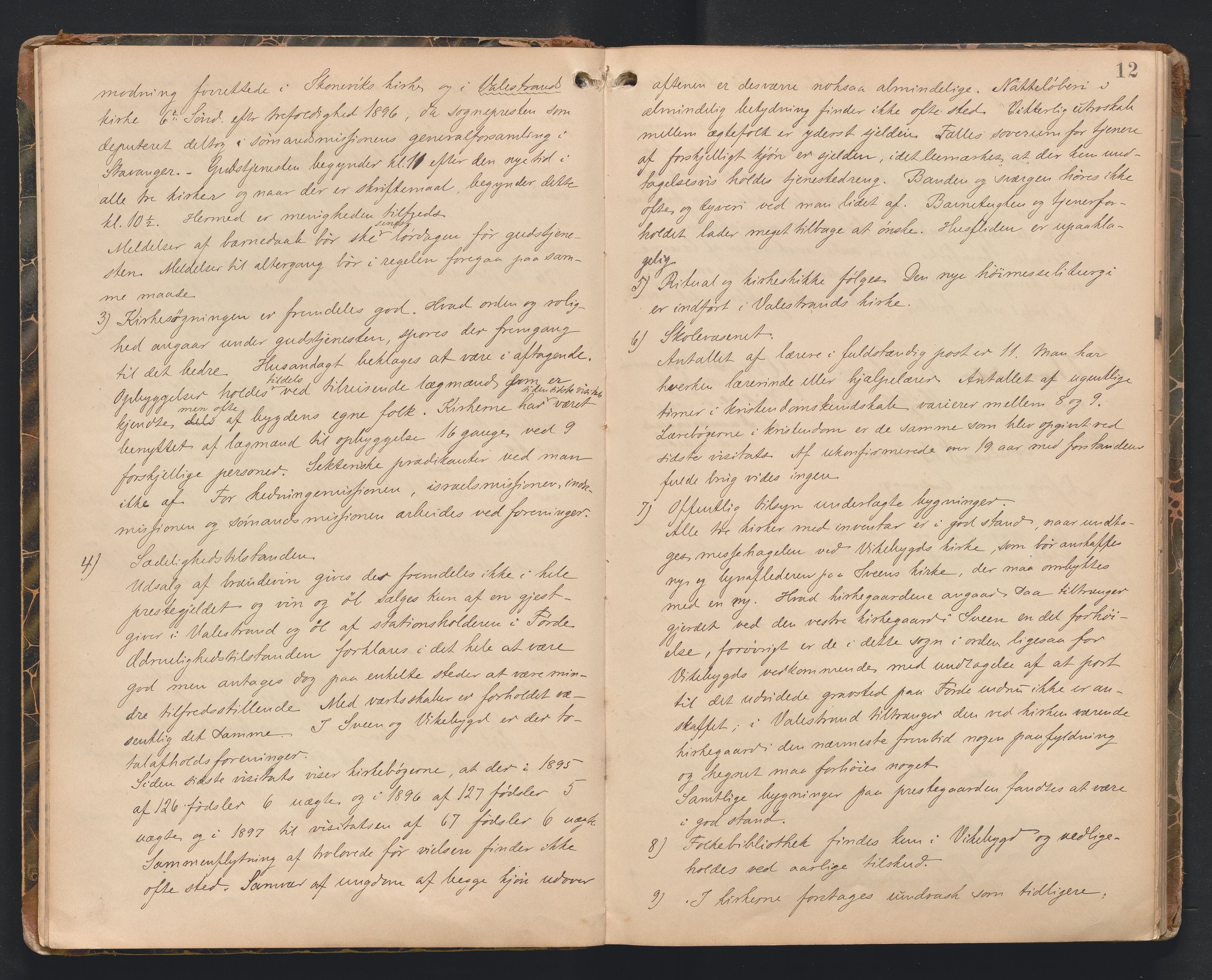 Søndre Sunnhordland prosti, AV/SAB-A-99913/F/L0002: Visitasprotokoll, 1895-1967, p. 11b-12a