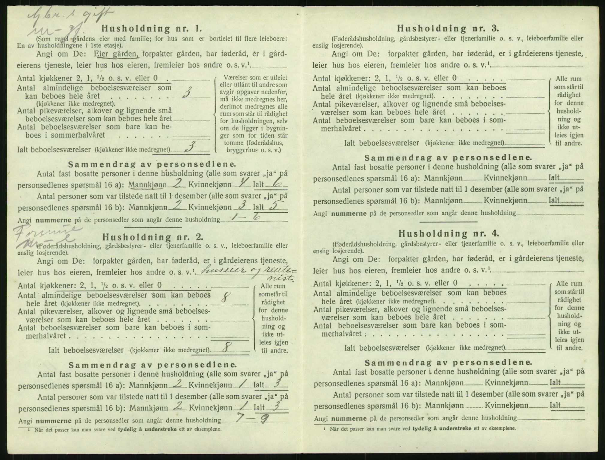 SAT, 1920 census for Rindal, 1920, p. 191