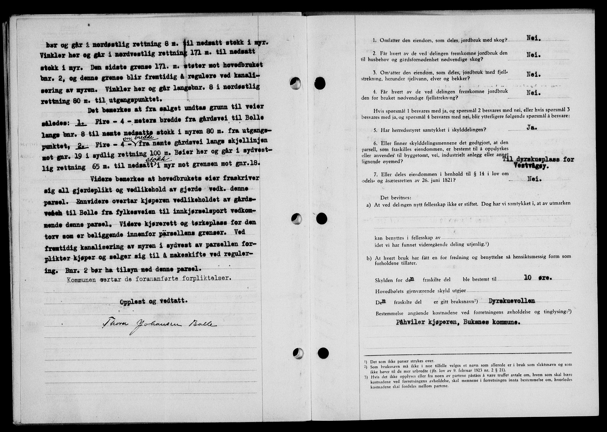 Lofoten sorenskriveri, AV/SAT-A-0017/1/2/2C/L0010a: Mortgage book no. 10a, 1942-1943, Diary no: : 138/1943