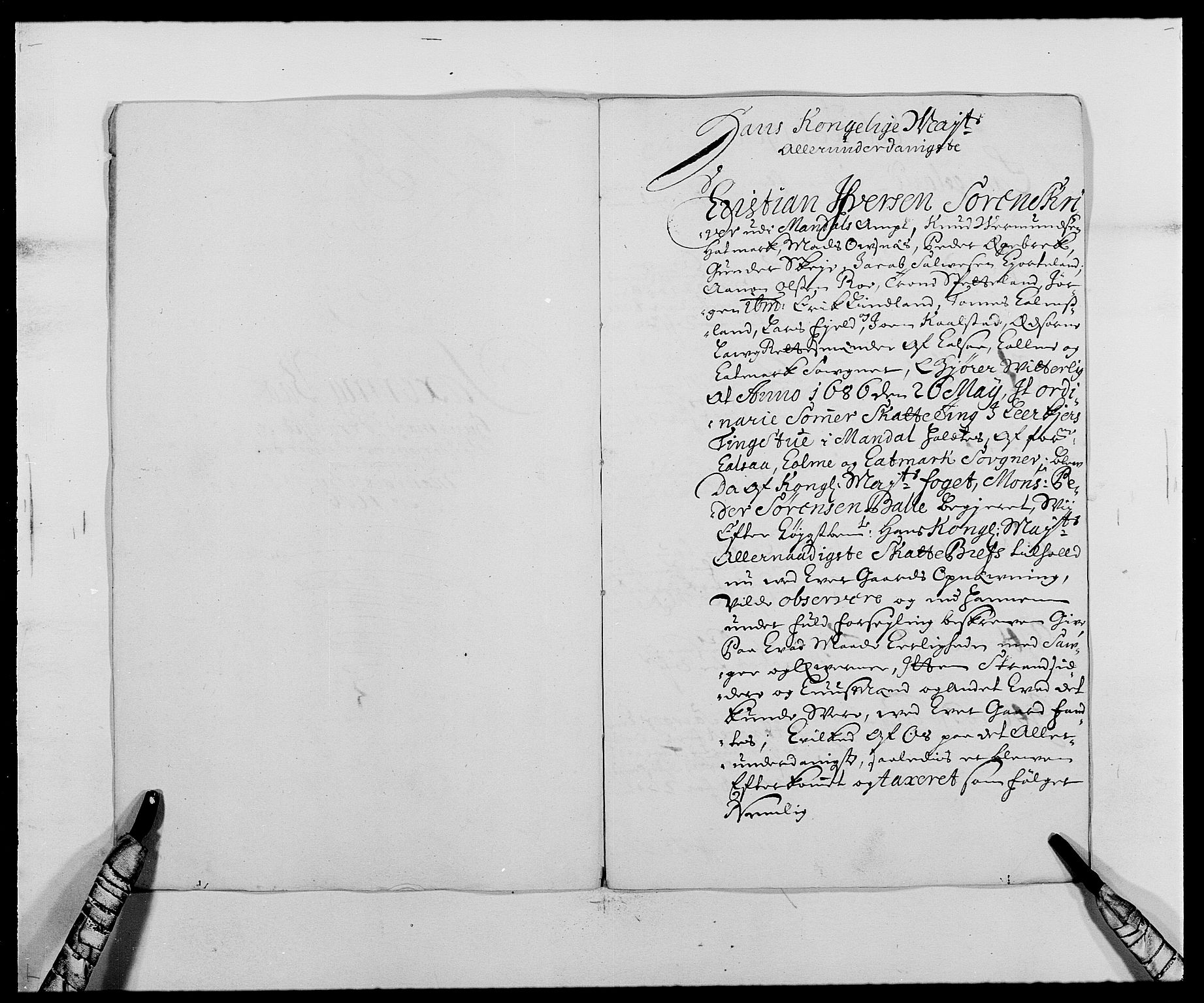 Rentekammeret inntil 1814, Reviderte regnskaper, Fogderegnskap, RA/EA-4092/R42/L2542: Mandal fogderi, 1685-1687, p. 134