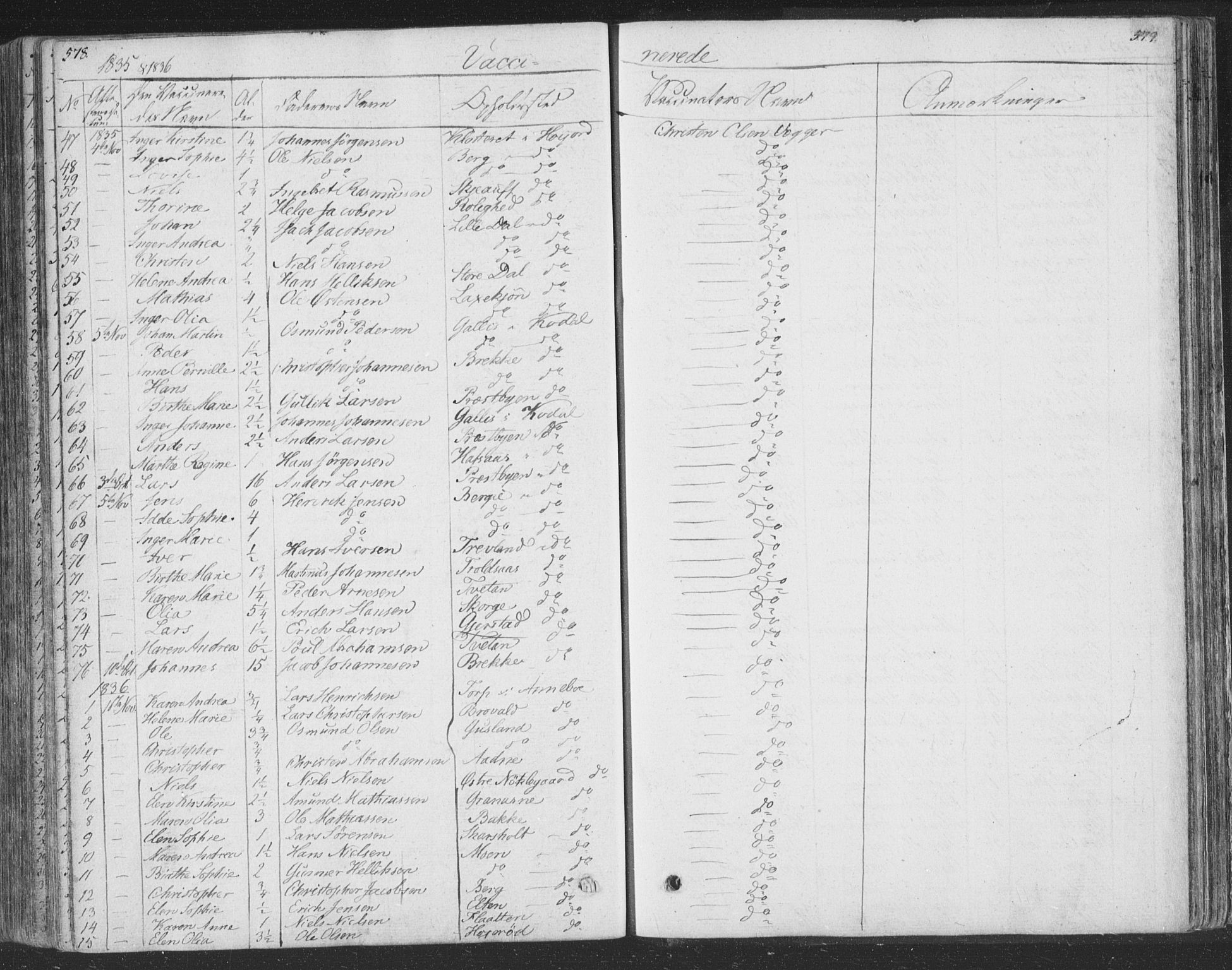 Andebu kirkebøker, AV/SAKO-A-336/F/Fa/L0004: Parish register (official) no. 4, 1829-1856, p. 578-579