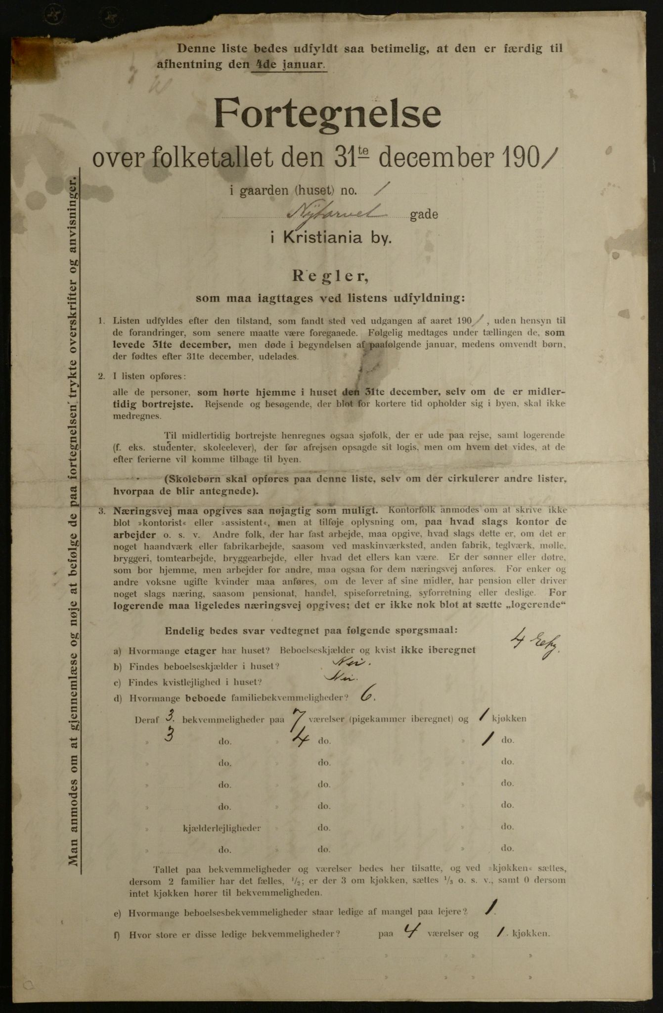OBA, Municipal Census 1901 for Kristiania, 1901, p. 11369
