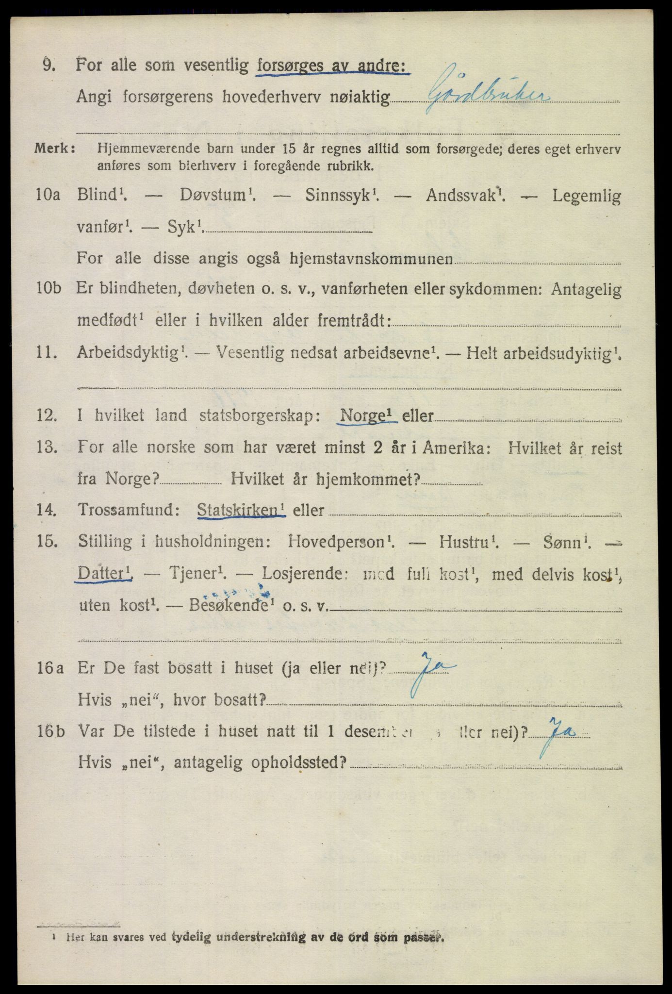 SAH, 1920 census for Etnedal, 1920, p. 3963