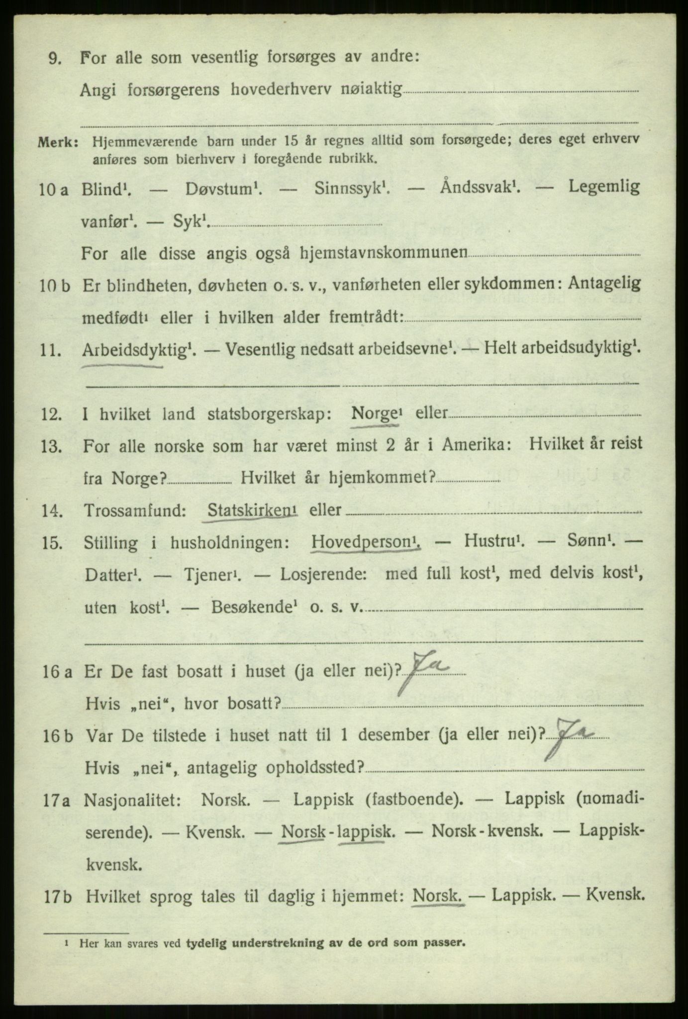 SATØ, 1920 census for Balsfjord, 1920, p. 3201