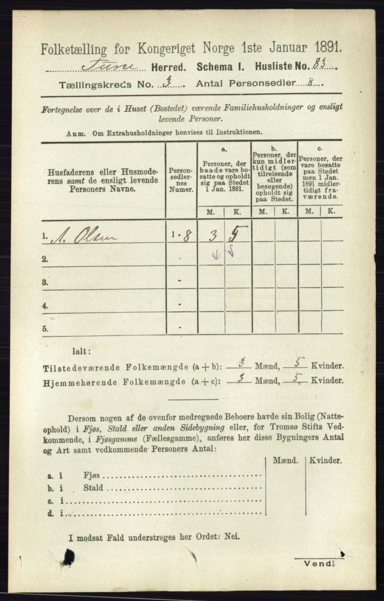 RA, 1891 census for 0130 Tune, 1891, p. 1482