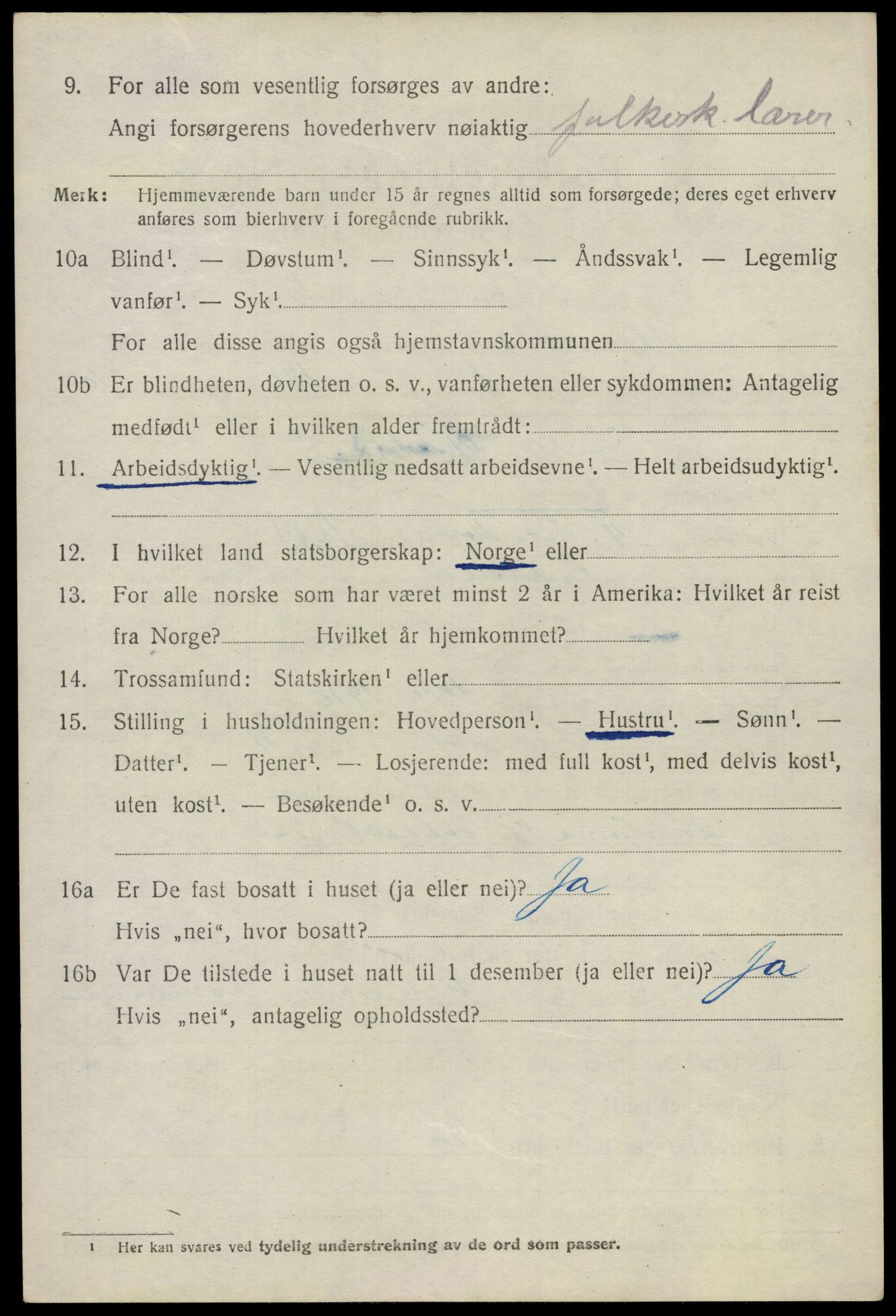 SAO, 1920 census for Ullensaker, 1920, p. 10452