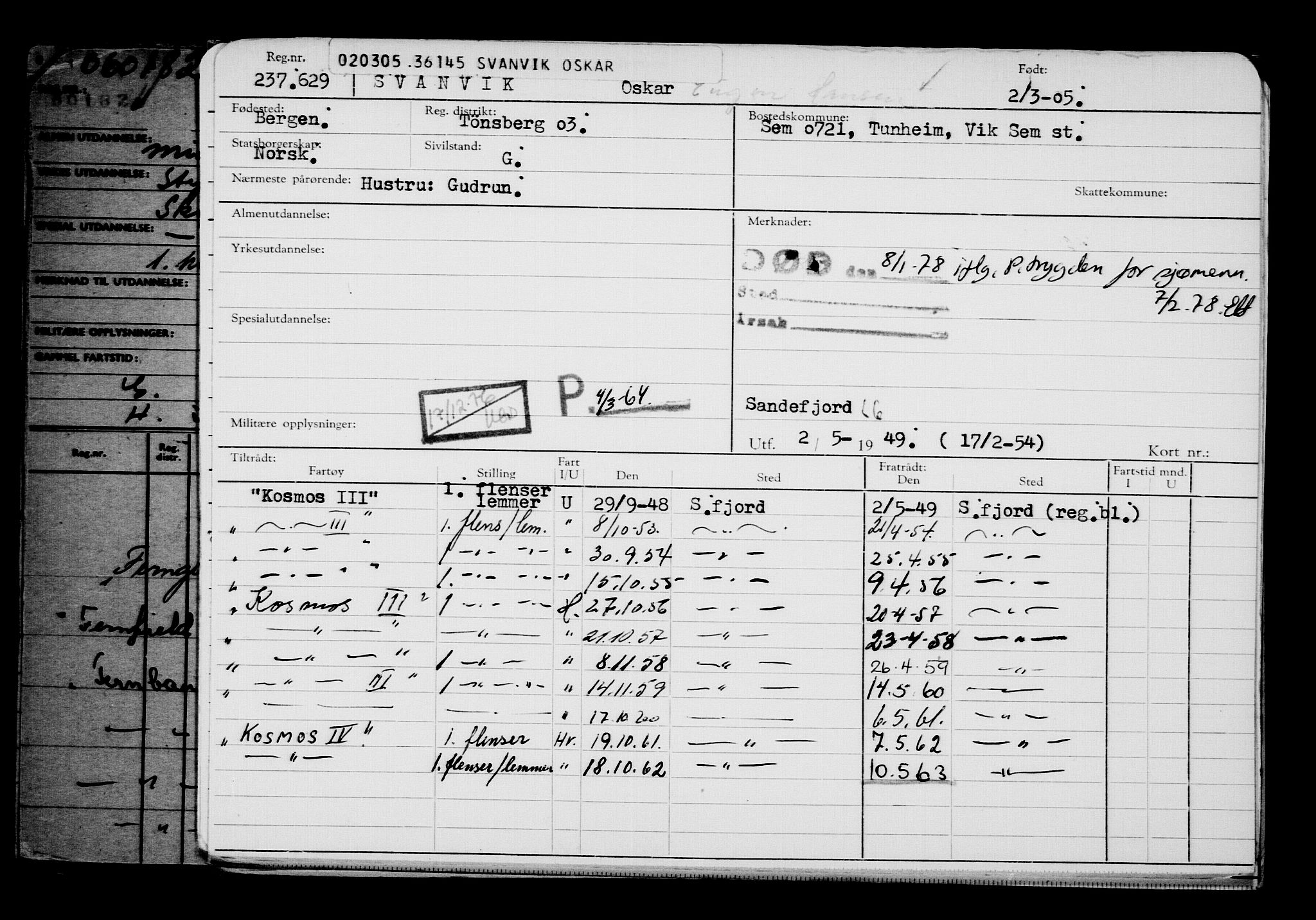 Direktoratet for sjømenn, AV/RA-S-3545/G/Gb/L0058: Hovedkort, 1905, p. 17