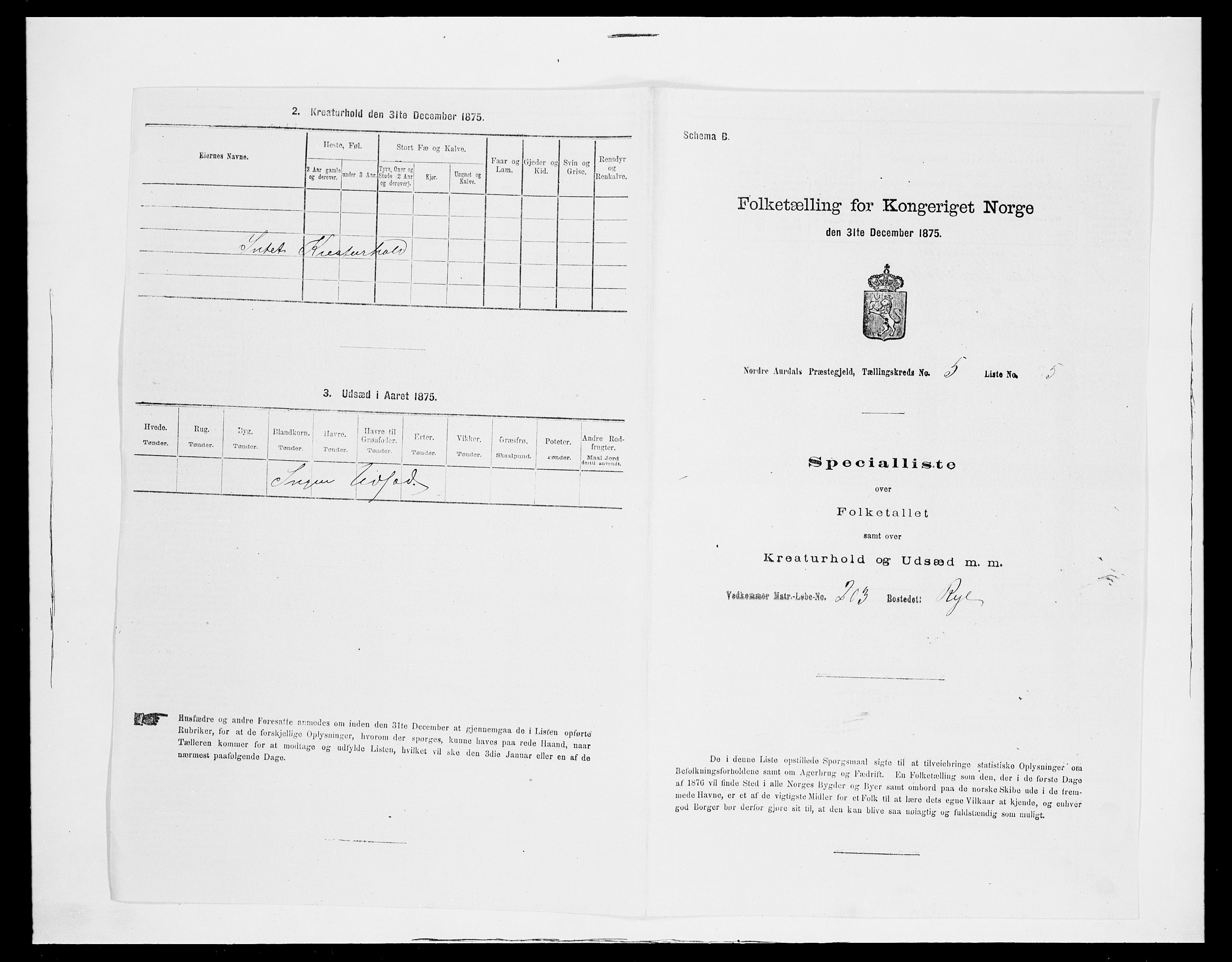 SAH, 1875 census for 0542P Nord-Aurdal, 1875, p. 900