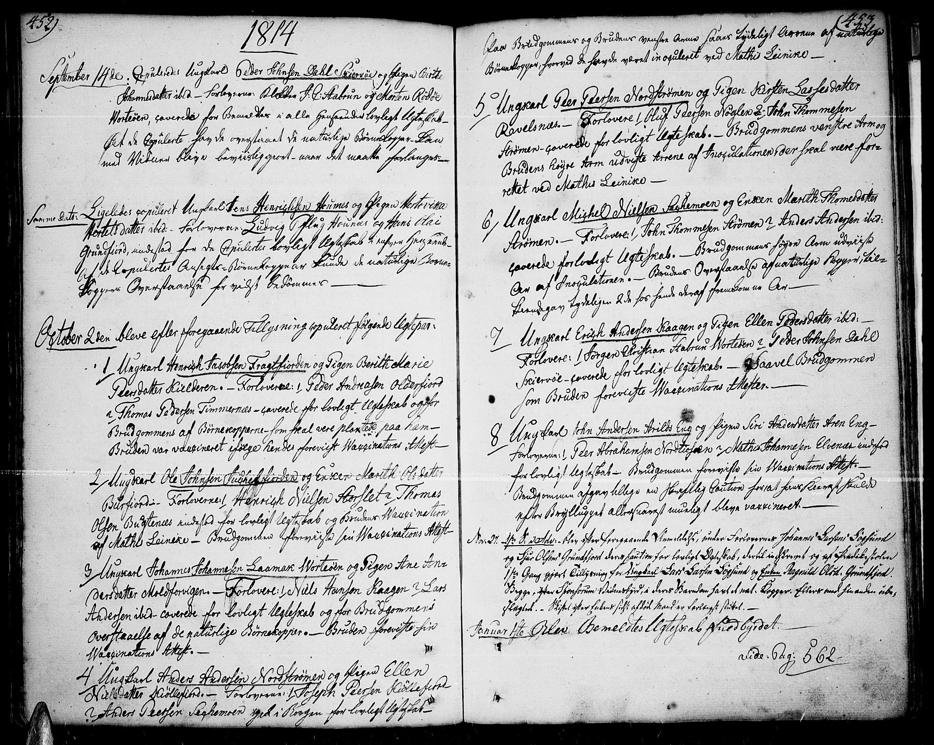 Skjervøy sokneprestkontor, SATØ/S-1300/H/Ha/Haa/L0002kirke: Parish register (official) no. 2, 1781-1817, p. 452-453