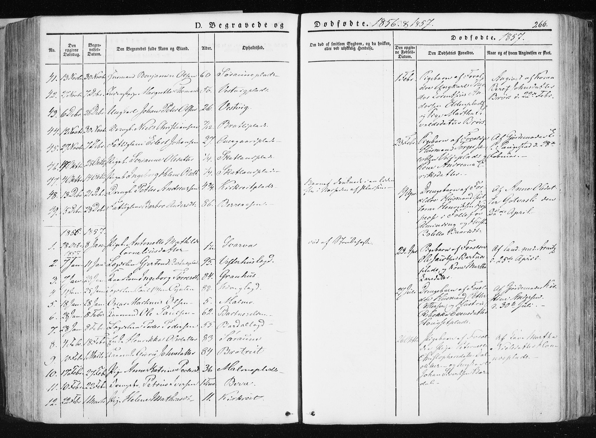 Ministerialprotokoller, klokkerbøker og fødselsregistre - Nord-Trøndelag, SAT/A-1458/741/L0393: Parish register (official) no. 741A07, 1849-1863, p. 266