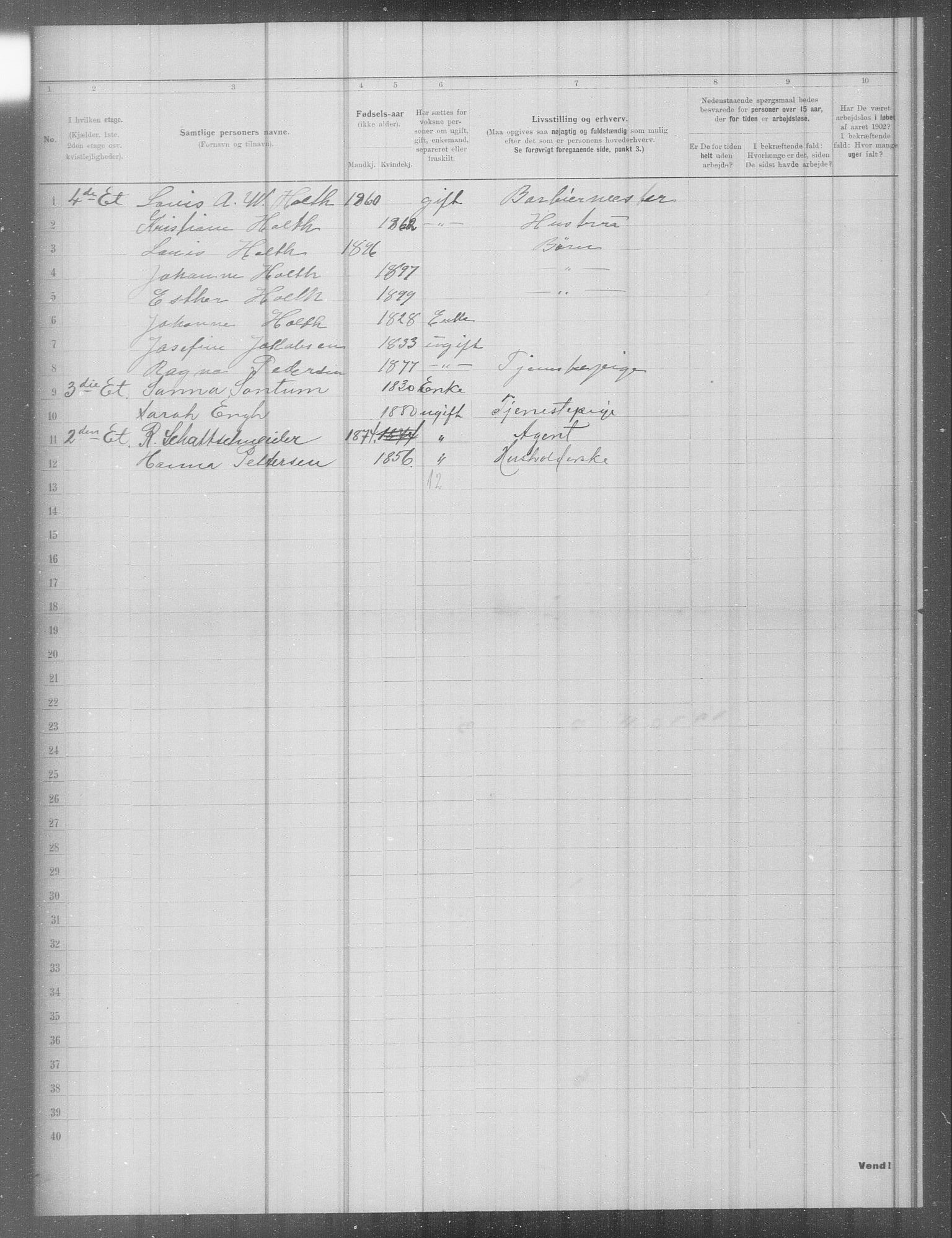 OBA, Municipal Census 1902 for Kristiania, 1902, p. 5867