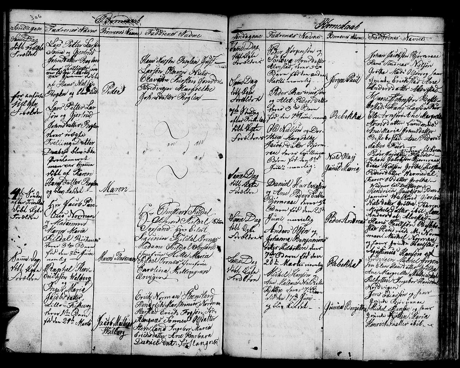 Trondenes sokneprestkontor, SATØ/S-1319/H/Ha/L0005kirke: Parish register (official) no. 5, 1804-1820, p. 306-307
