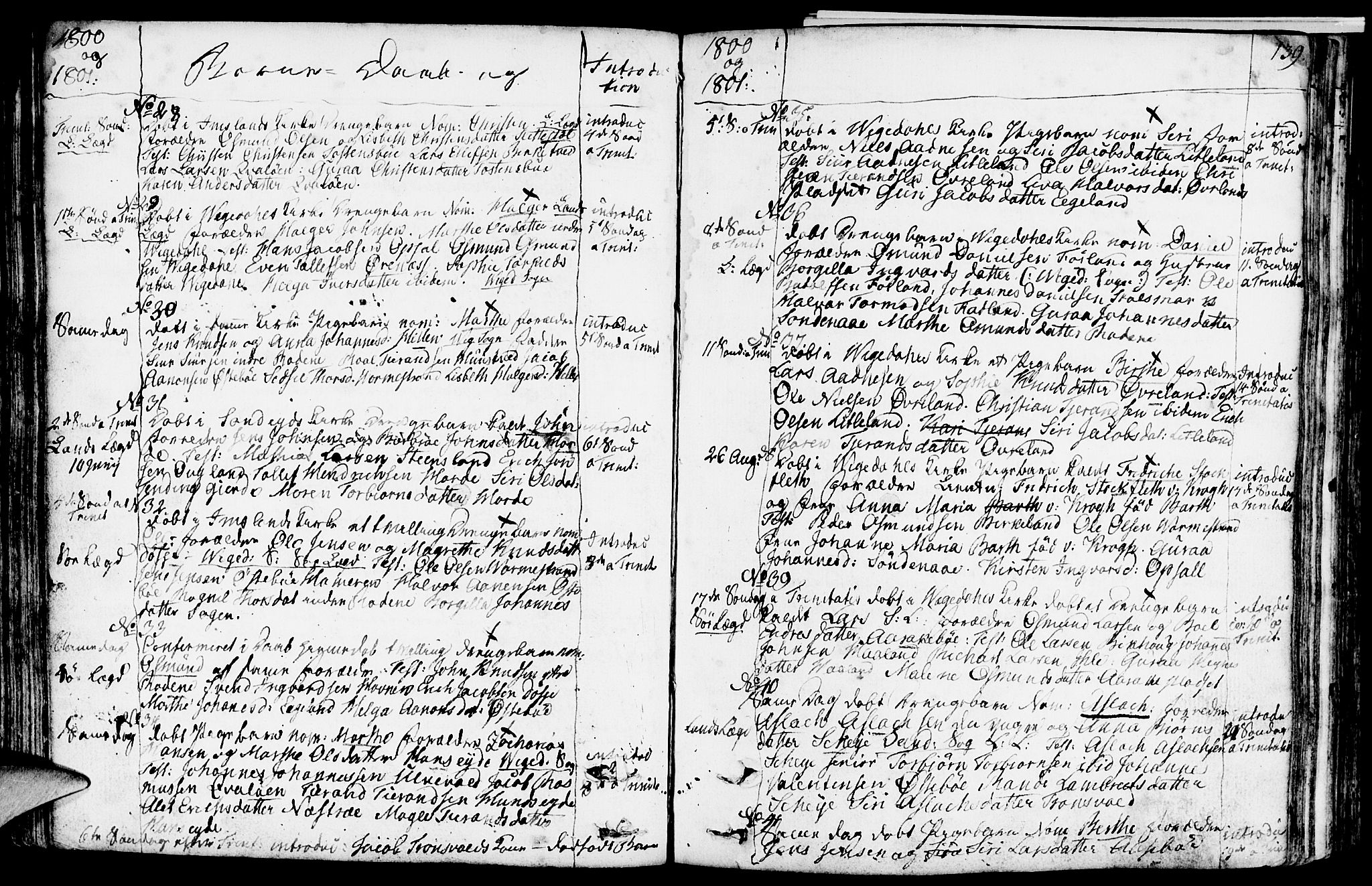 Vikedal sokneprestkontor, SAST/A-101840/01/IV: Parish register (official) no. A 2, 1779-1817, p. 139