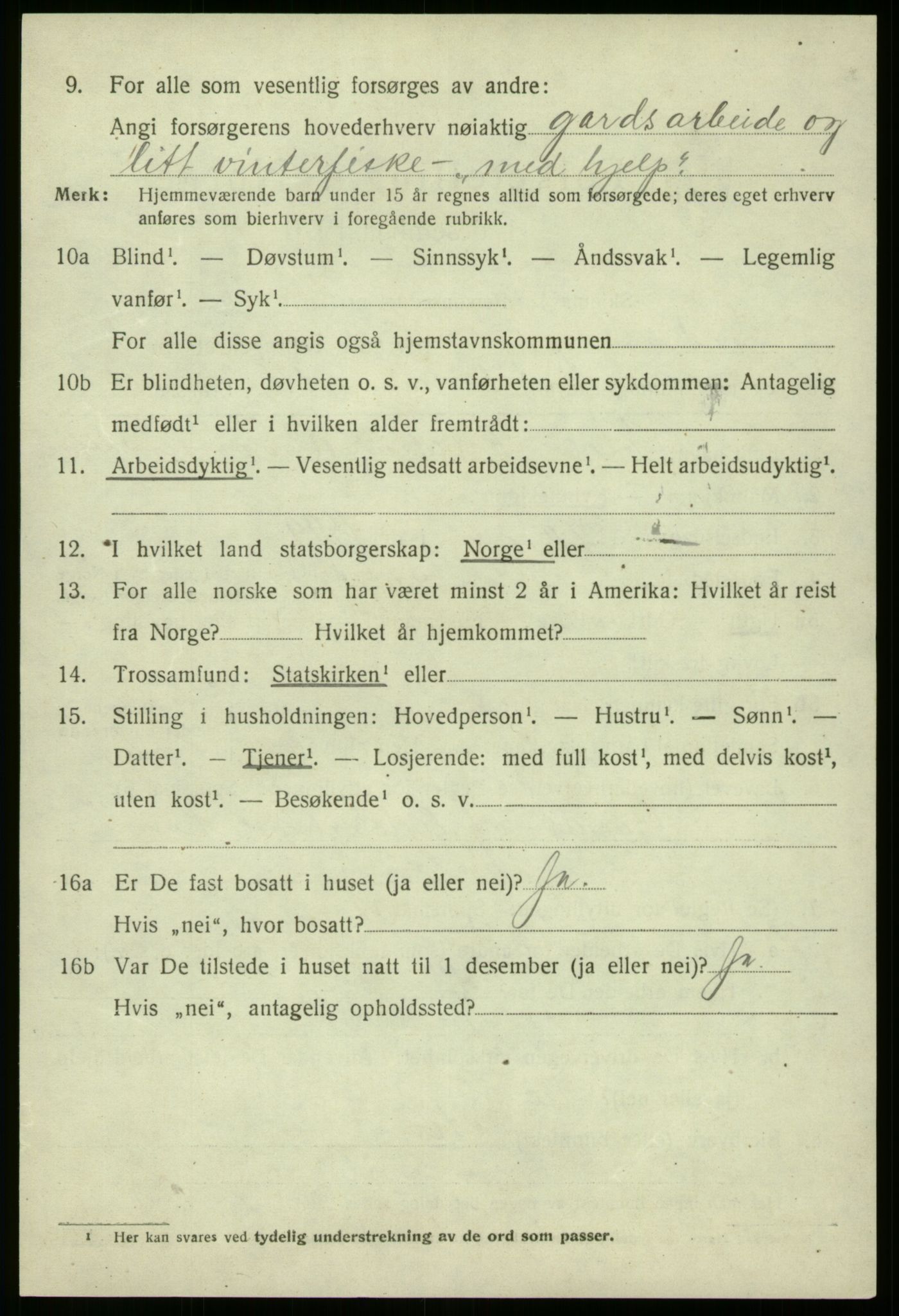 SAB, 1920 census for Eid, 1920, p. 2003