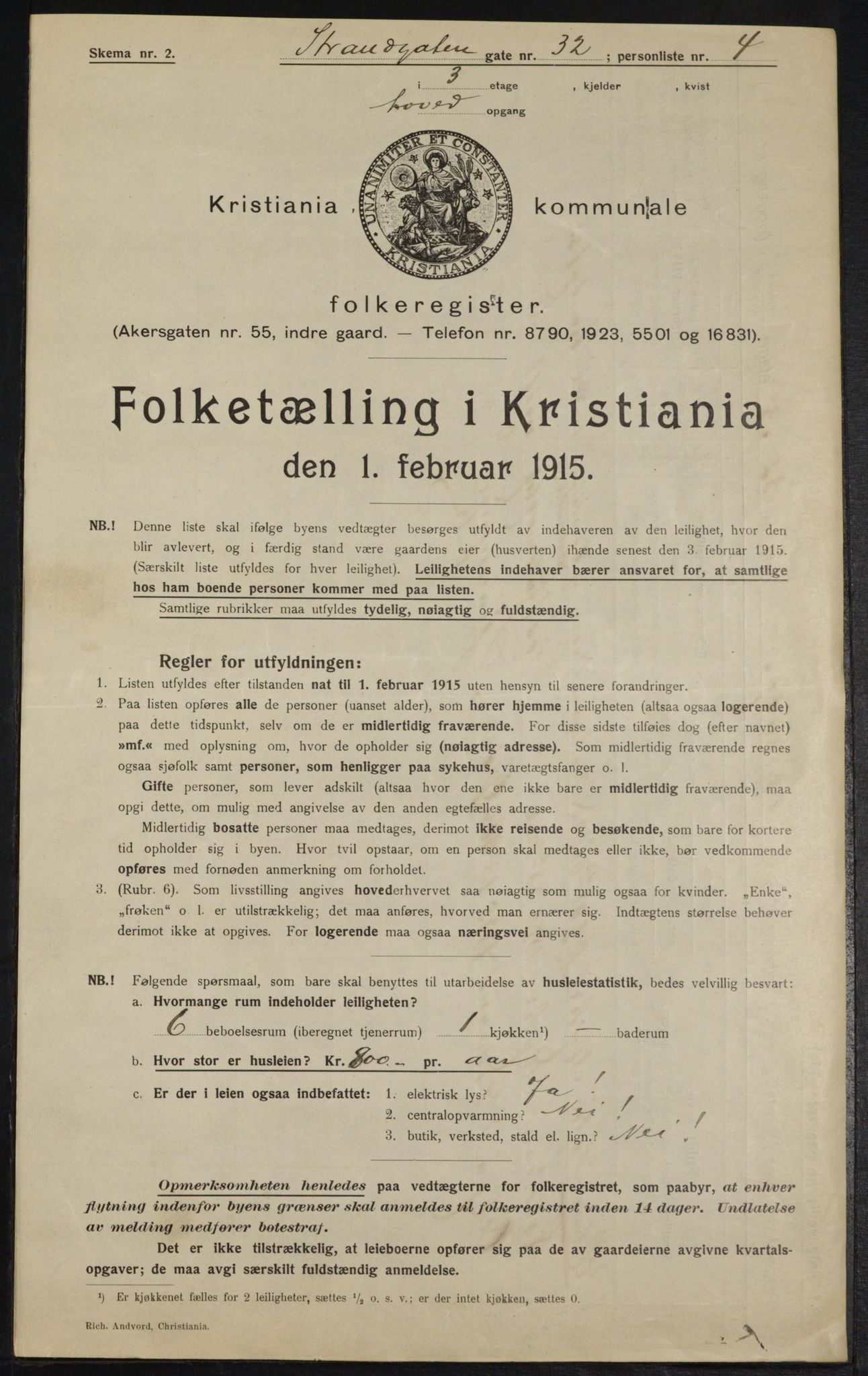 OBA, Municipal Census 1915 for Kristiania, 1915, p. 104098