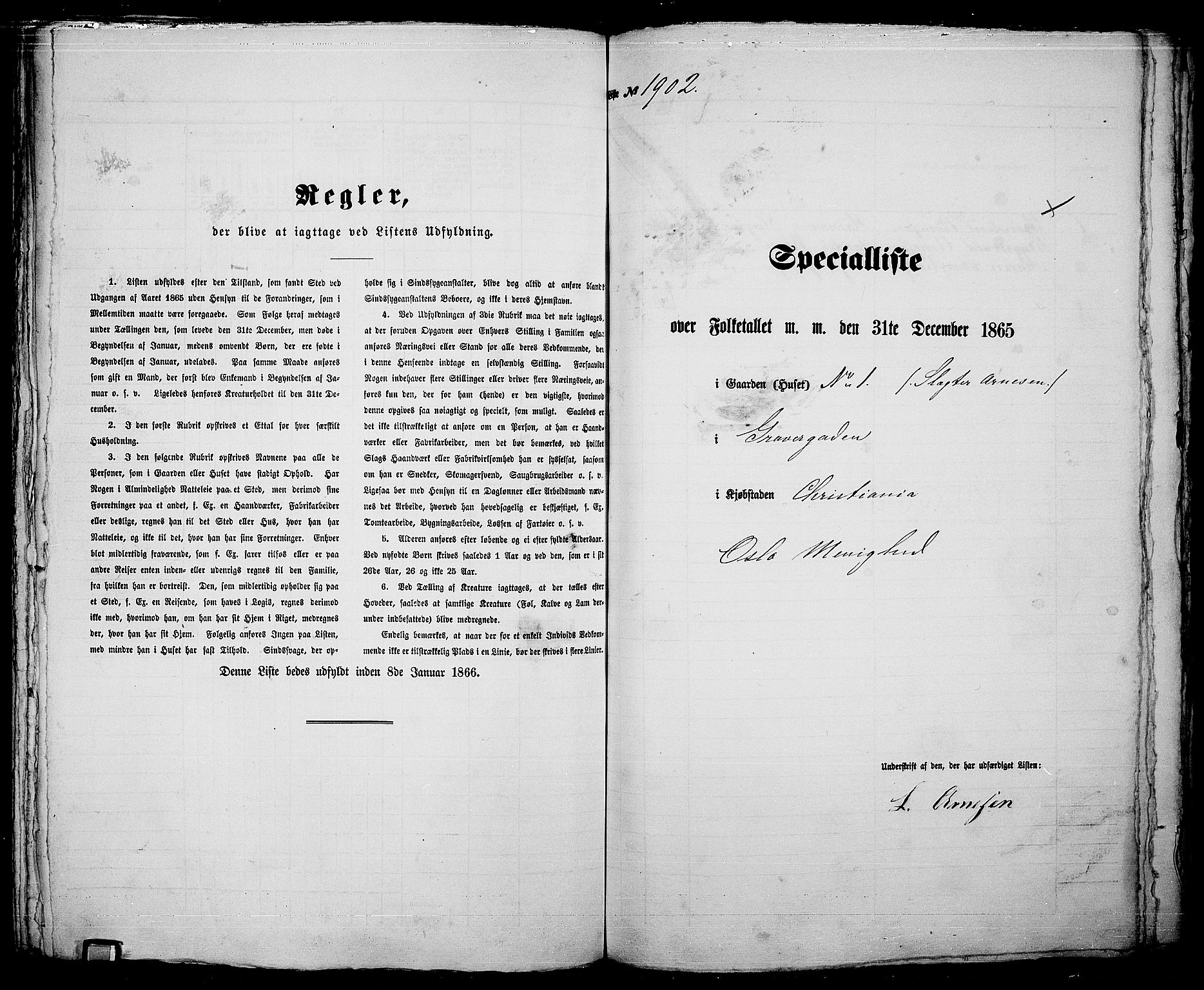 RA, 1865 census for Kristiania, 1865, p. 4256