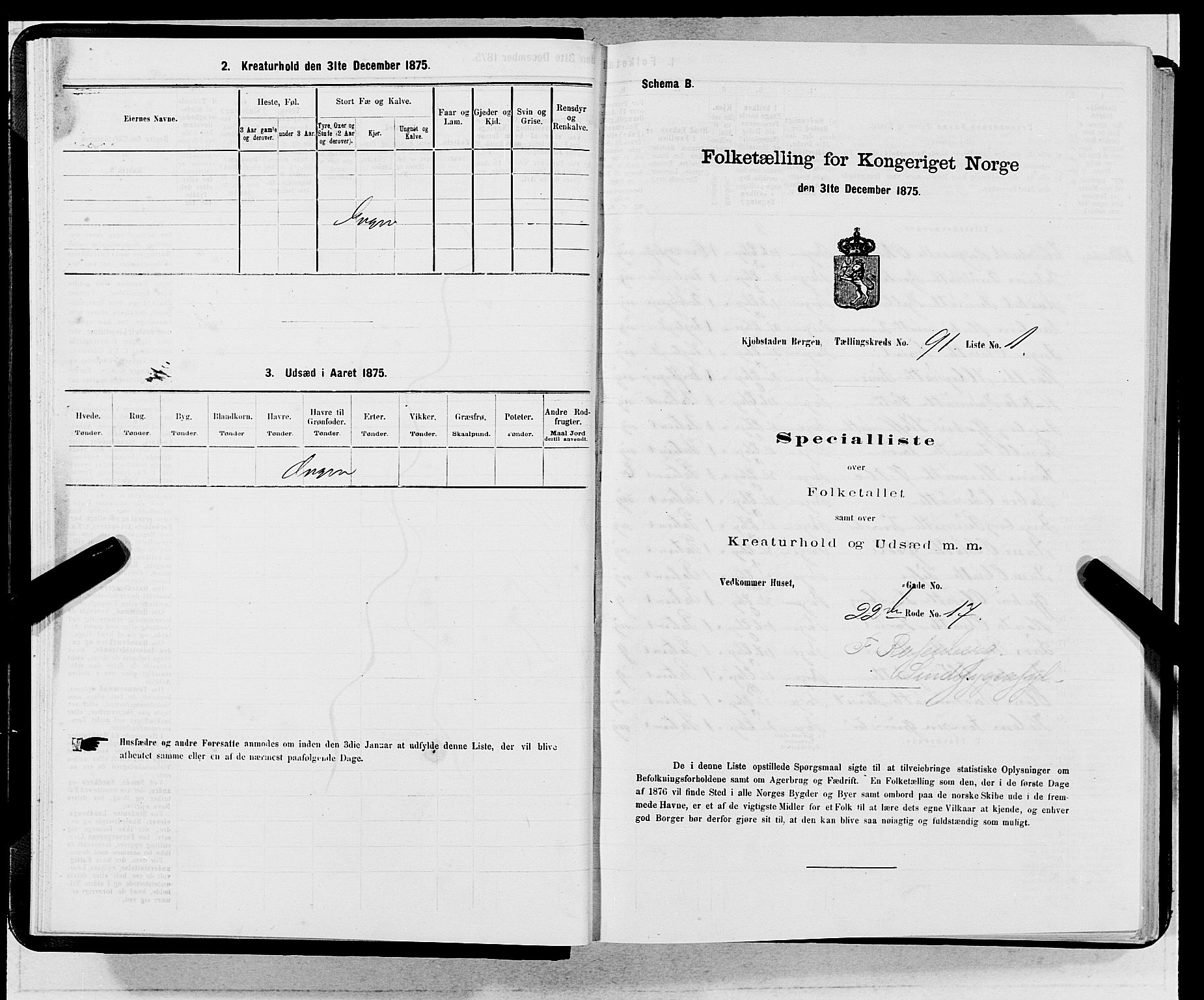 SAB, 1875 census for 1301 Bergen, 1875, p. 4885