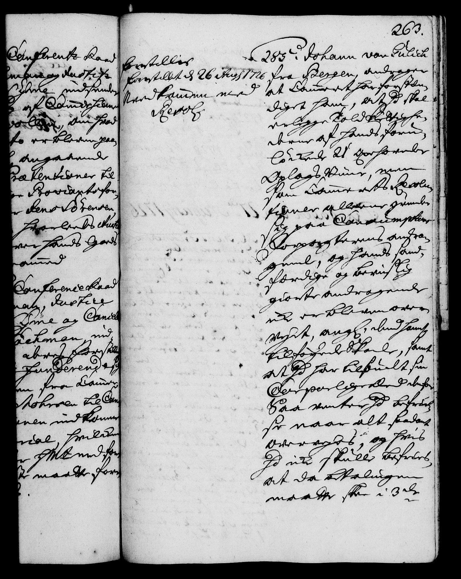 Rentekammeret, Kammerkanselliet, RA/EA-3111/G/Gh/Gha/L0008: Norsk ekstraktmemorialprotokoll (merket RK 53.53), 1725-1726, p. 263