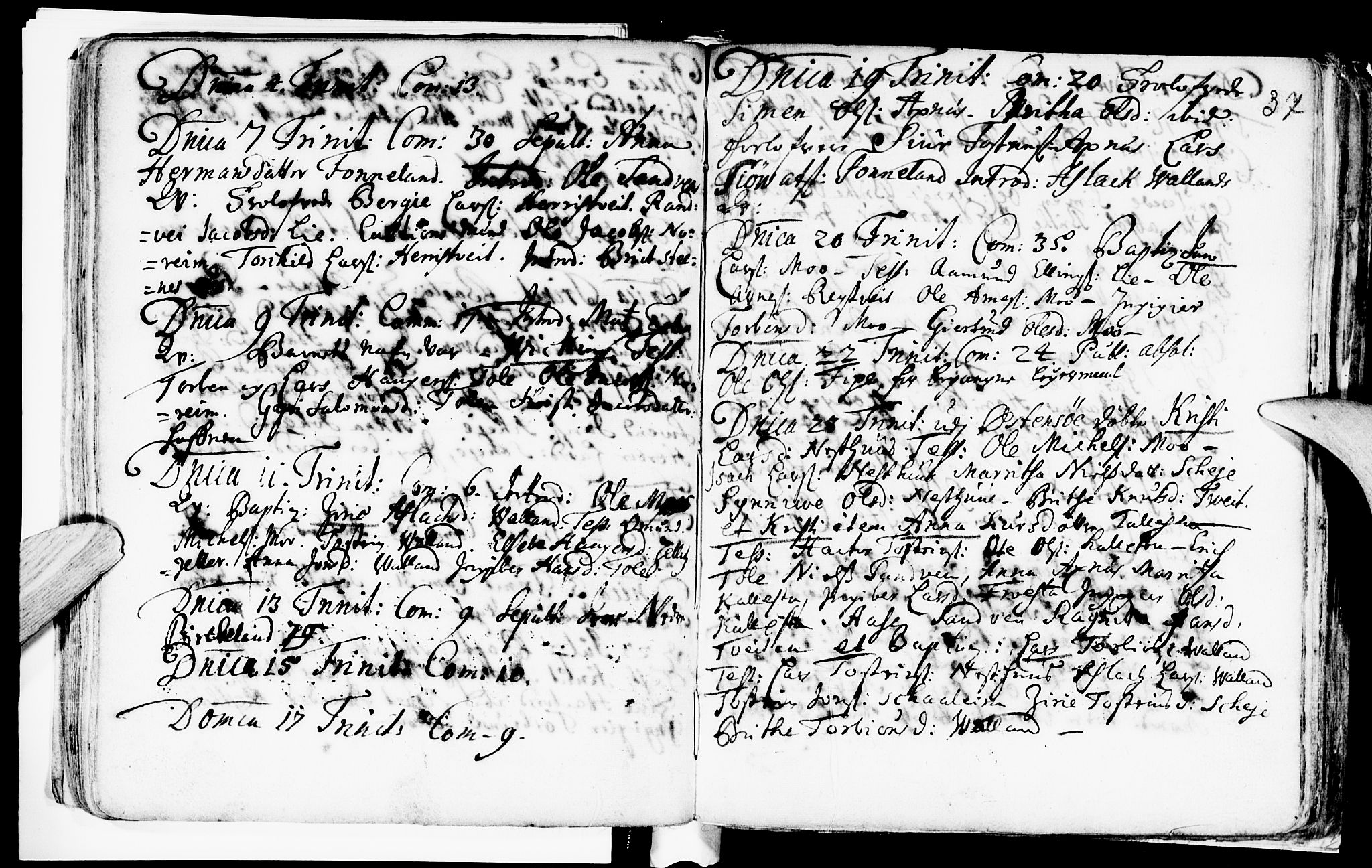 Kvam sokneprestembete, AV/SAB-A-76201/H/Haa: Parish register (official) no. A 2, 1696-1741, p. 37