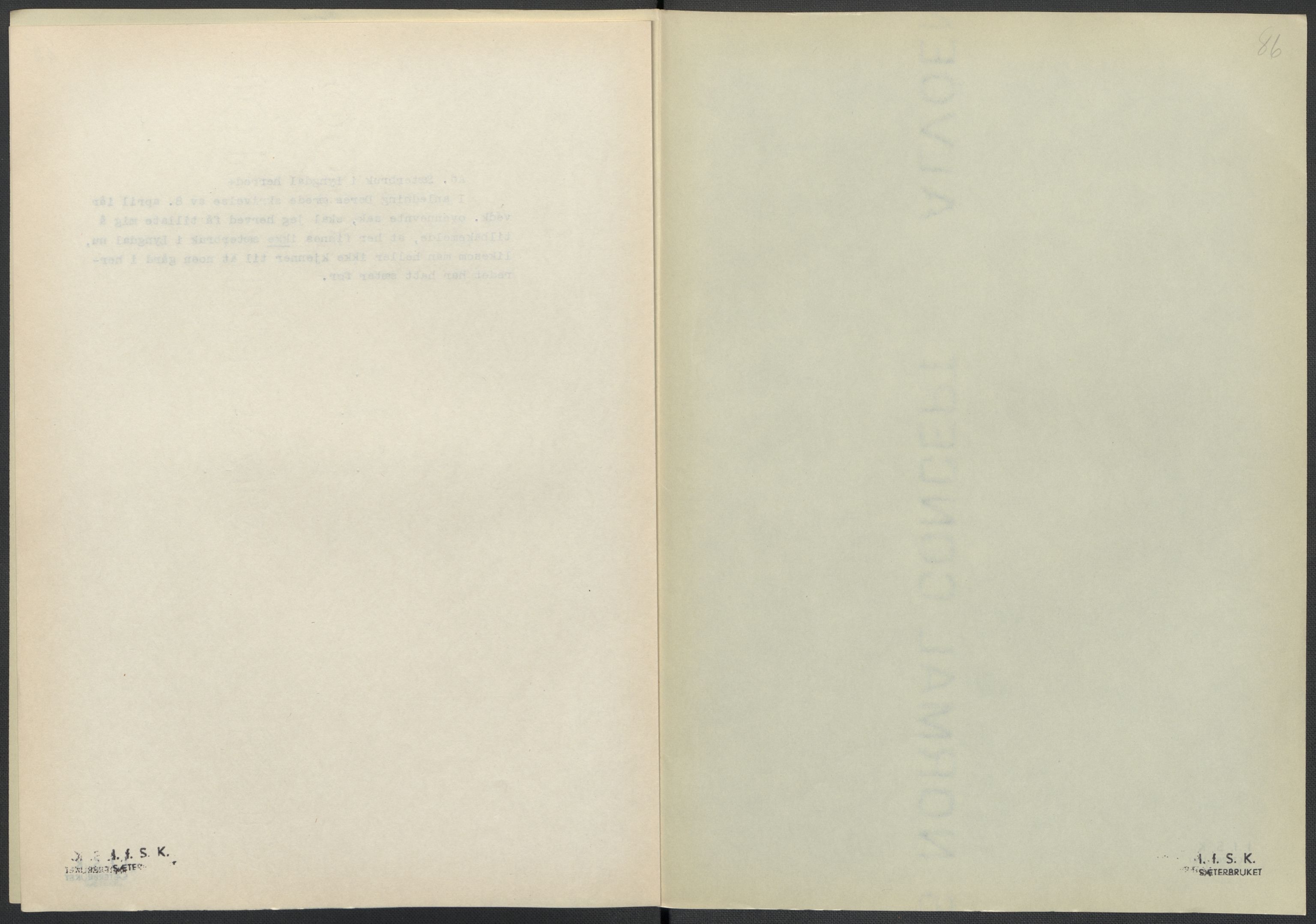 Instituttet for sammenlignende kulturforskning, AV/RA-PA-0424/F/Fc/L0008/0003: Eske B8: / Vest-Agder (perm XXI), 1932-1935, p. 86