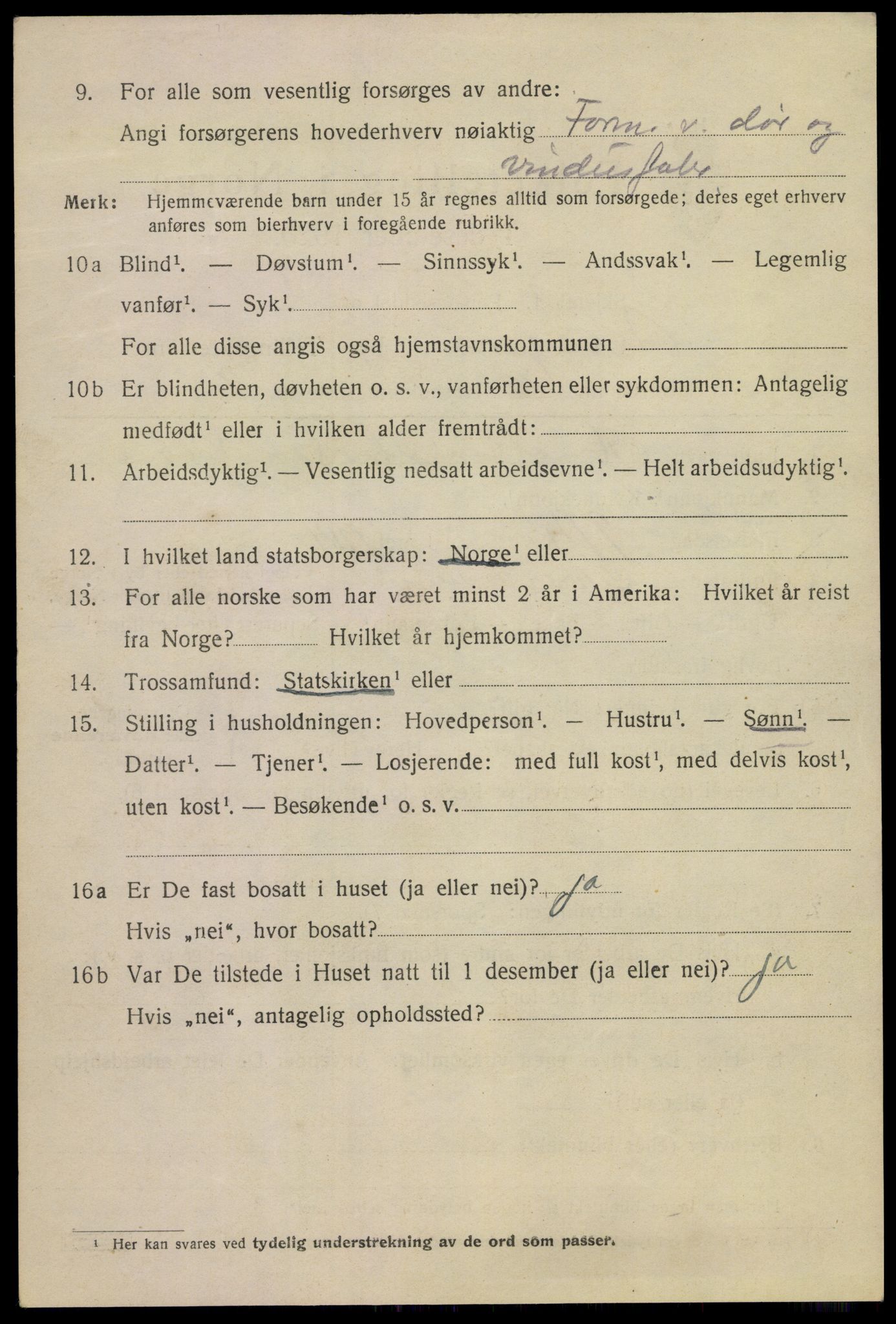 SAKO, 1920 census for Kragerø, 1920, p. 5604