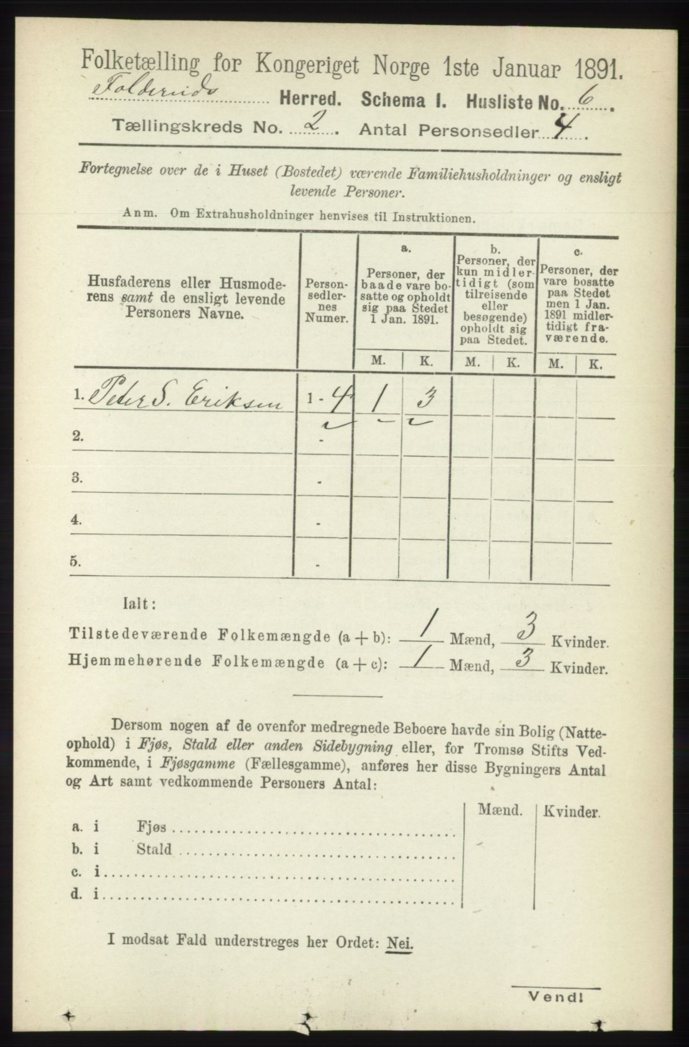 RA, 1891 census for 1753 Foldereid, 1891, p. 799