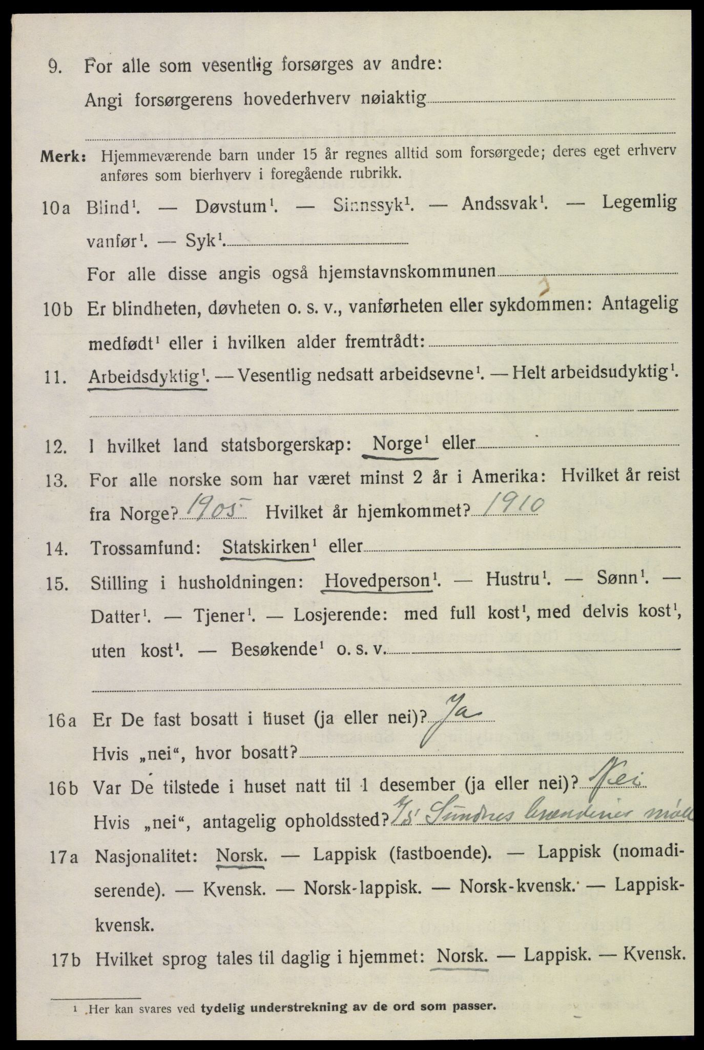 SAT, 1920 census for Inderøy, 1920, p. 2590