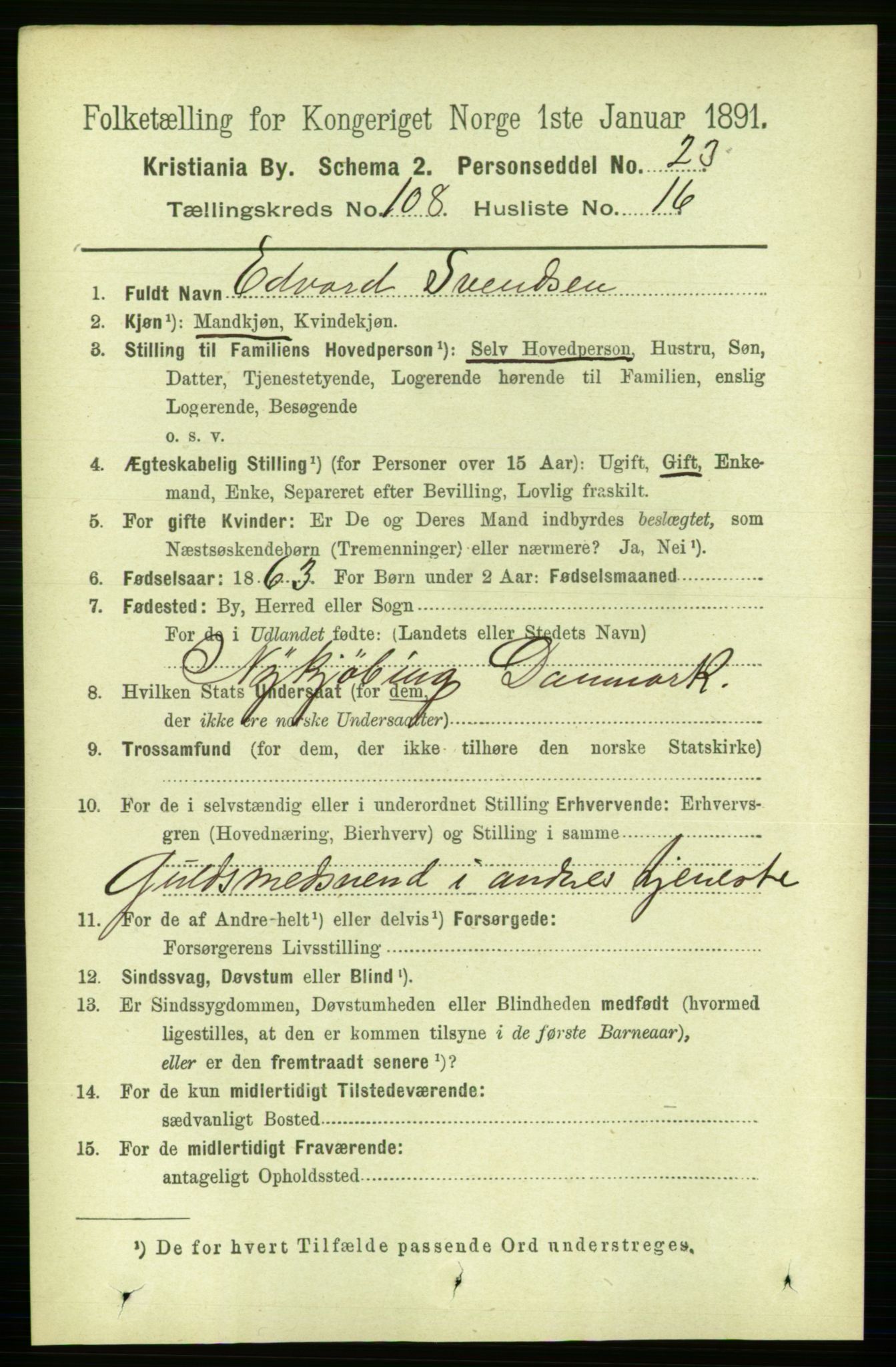 RA, 1891 census for 0301 Kristiania, 1891, p. 55992